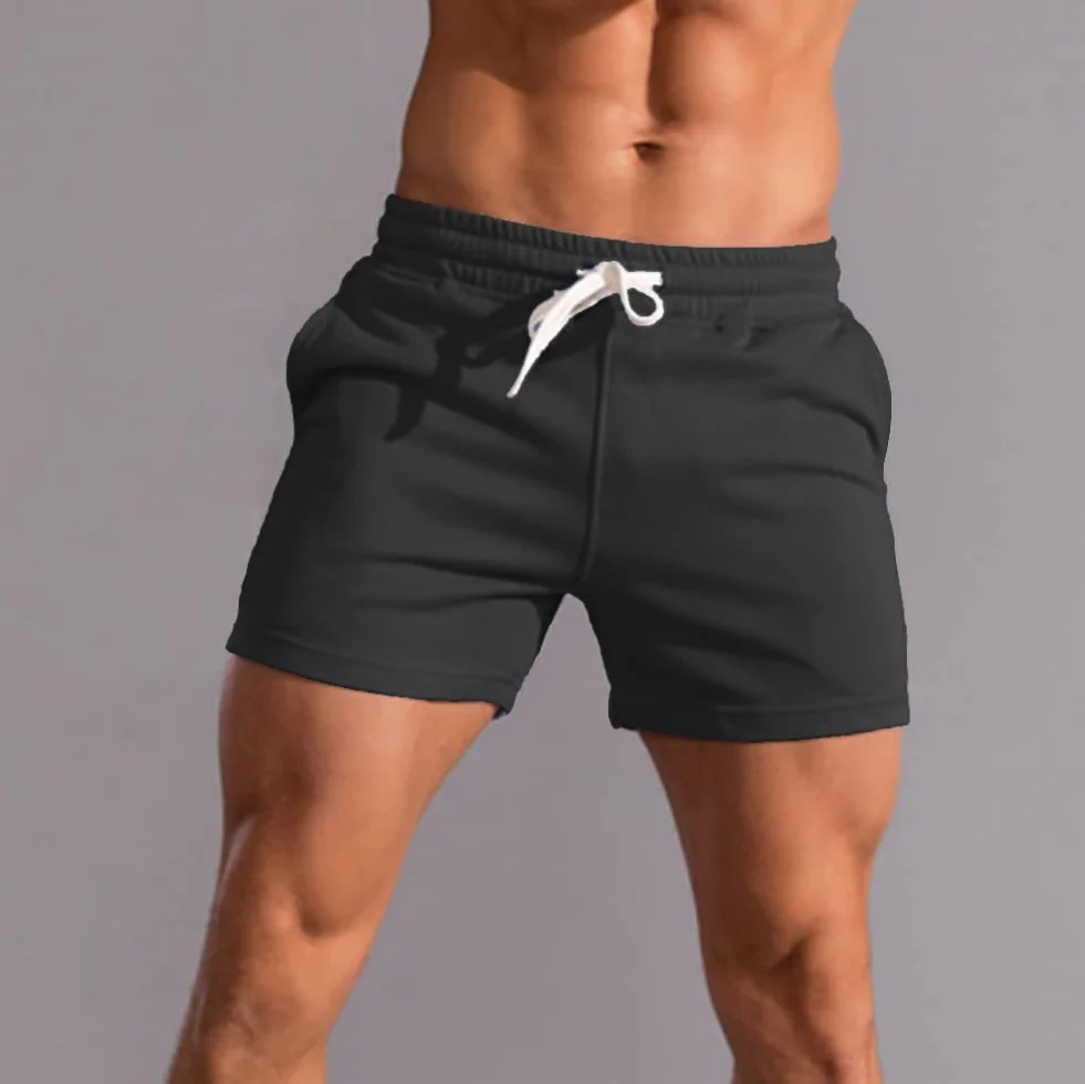 Short de Course 3 Pouces Hommes Sport Coton Respirant Musculation