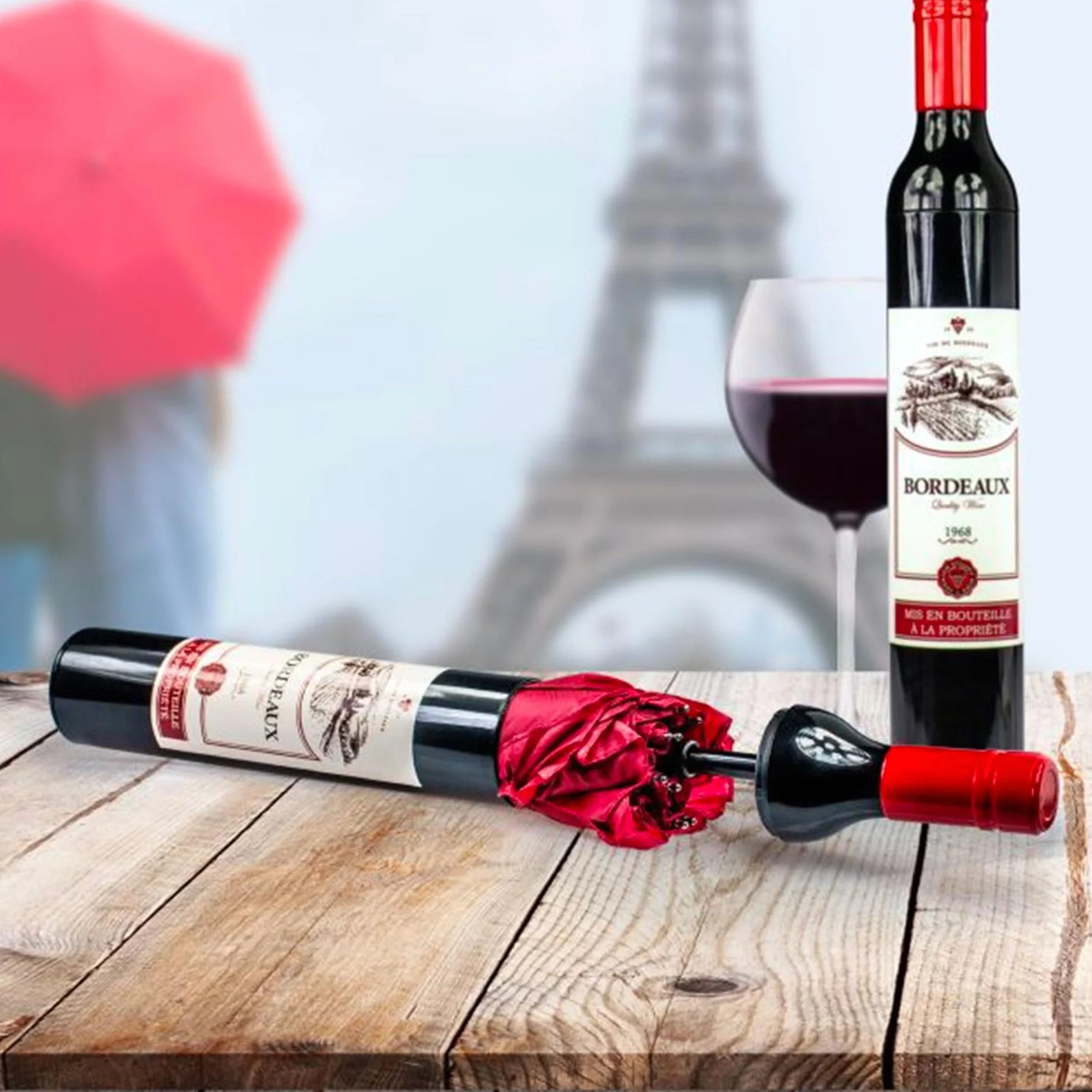 Parapluie Pliable Bouteille de Vin