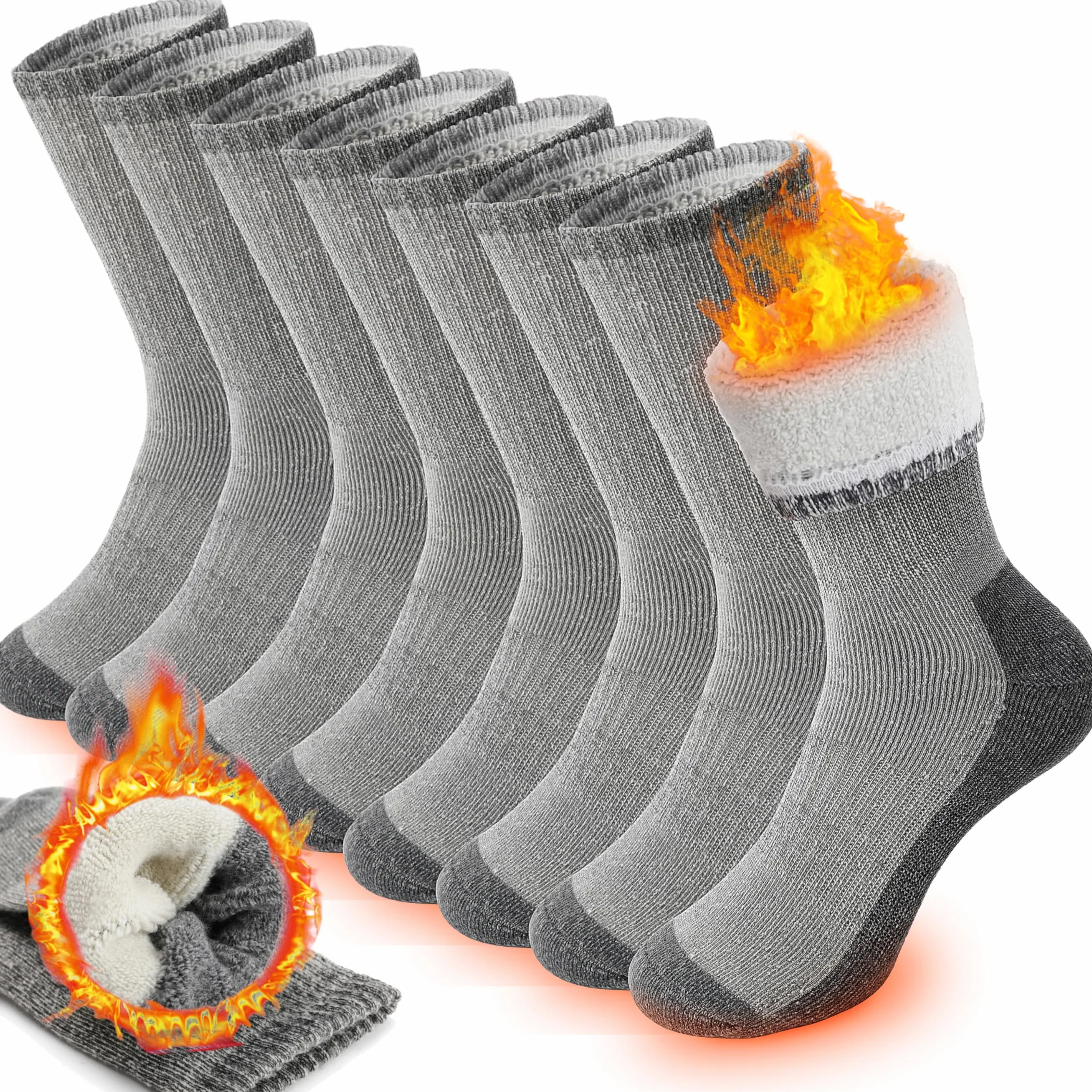PROETRADE Chaussettes Chaudes Hiver Homme Femme Laine Mérinos Randonnée Taille 36-46