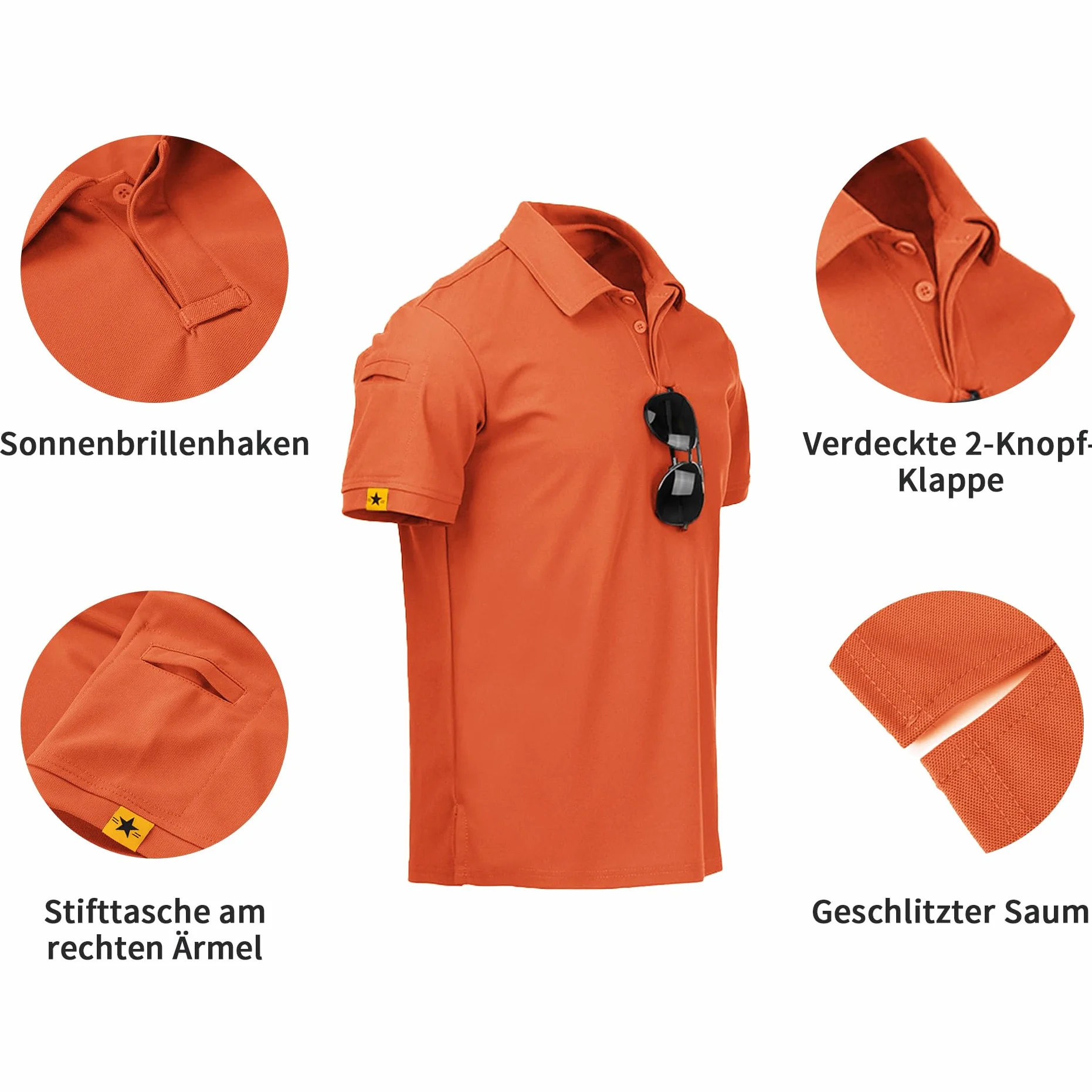 Polo Homme Manches Courtes Respirant Golf Séchage Léger T-Shirt Outdoor Sport d'été M-3XL