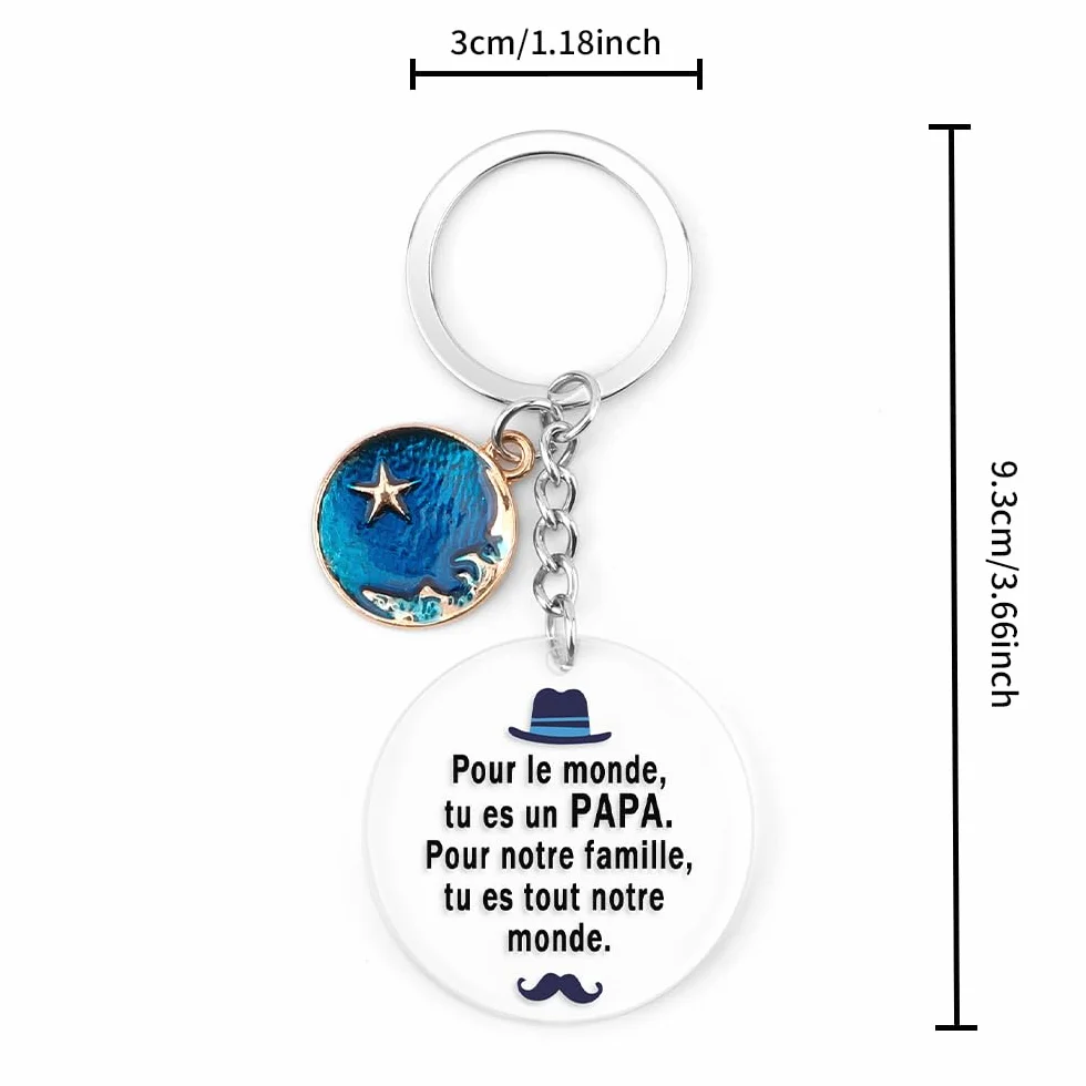 Porte Clef Acrylique Cadeau Original Homme Femme Papa Maman Anniversaire Noel