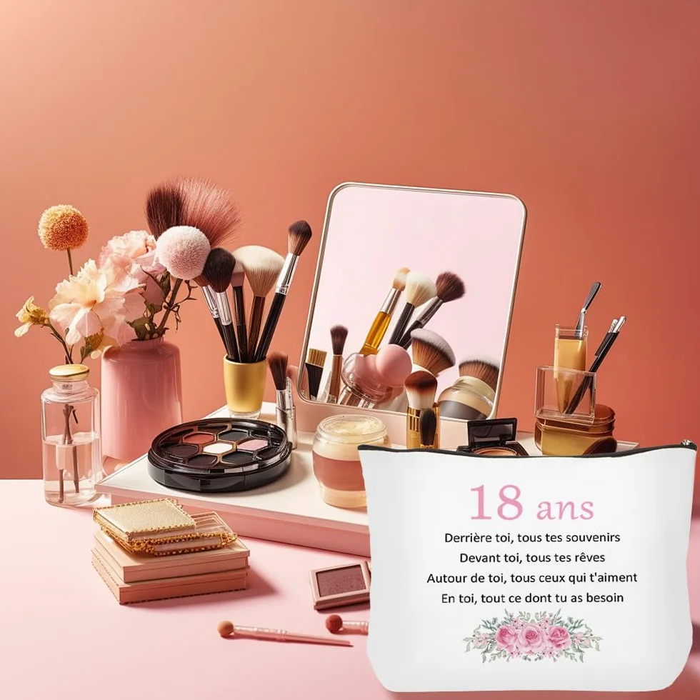 Trousse à Maquillage Cadeau 18 Ans Fille Anniversaire Femmes