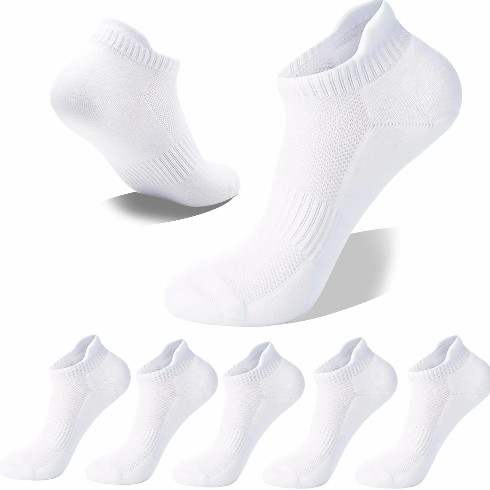 Chaussettes Basses Femme 5 Paires Respirant Anti-transpiration Coton Sport Running