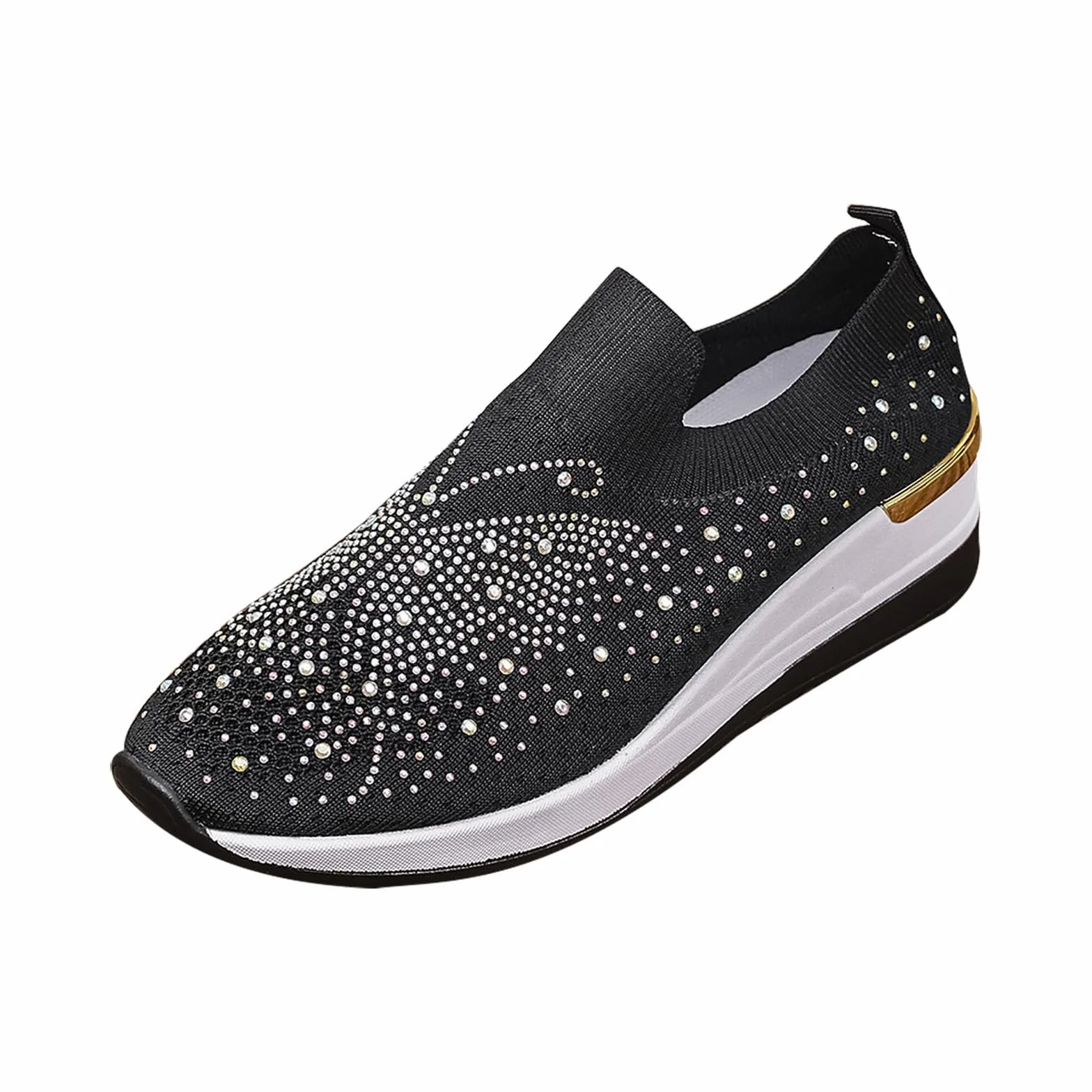 Baskets À Paillettes Tendance Pour Femmes, Chaussures Compensées Plateforme