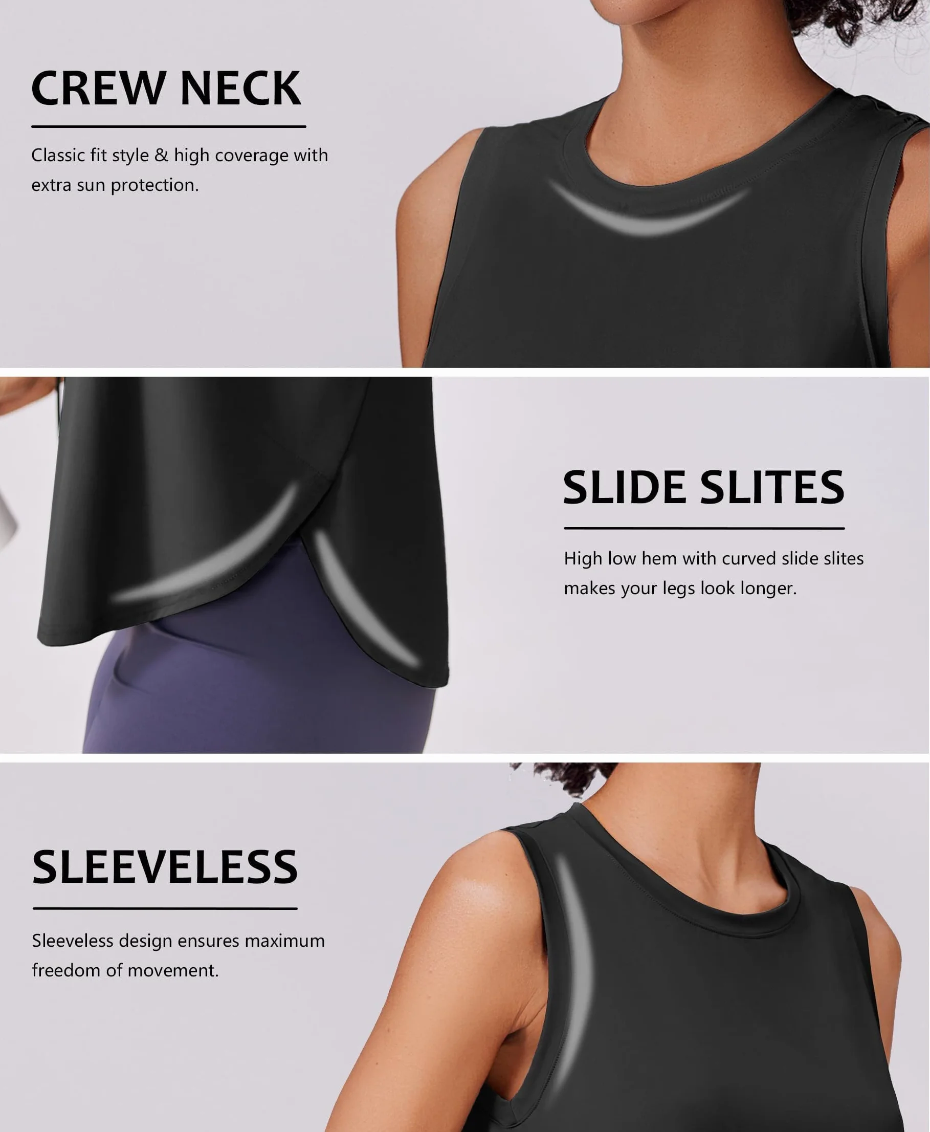 PINSPARK Débardeur De Sport pour Femme UPF 50+ Protection Solaire Yoga Fitness Haut Léger