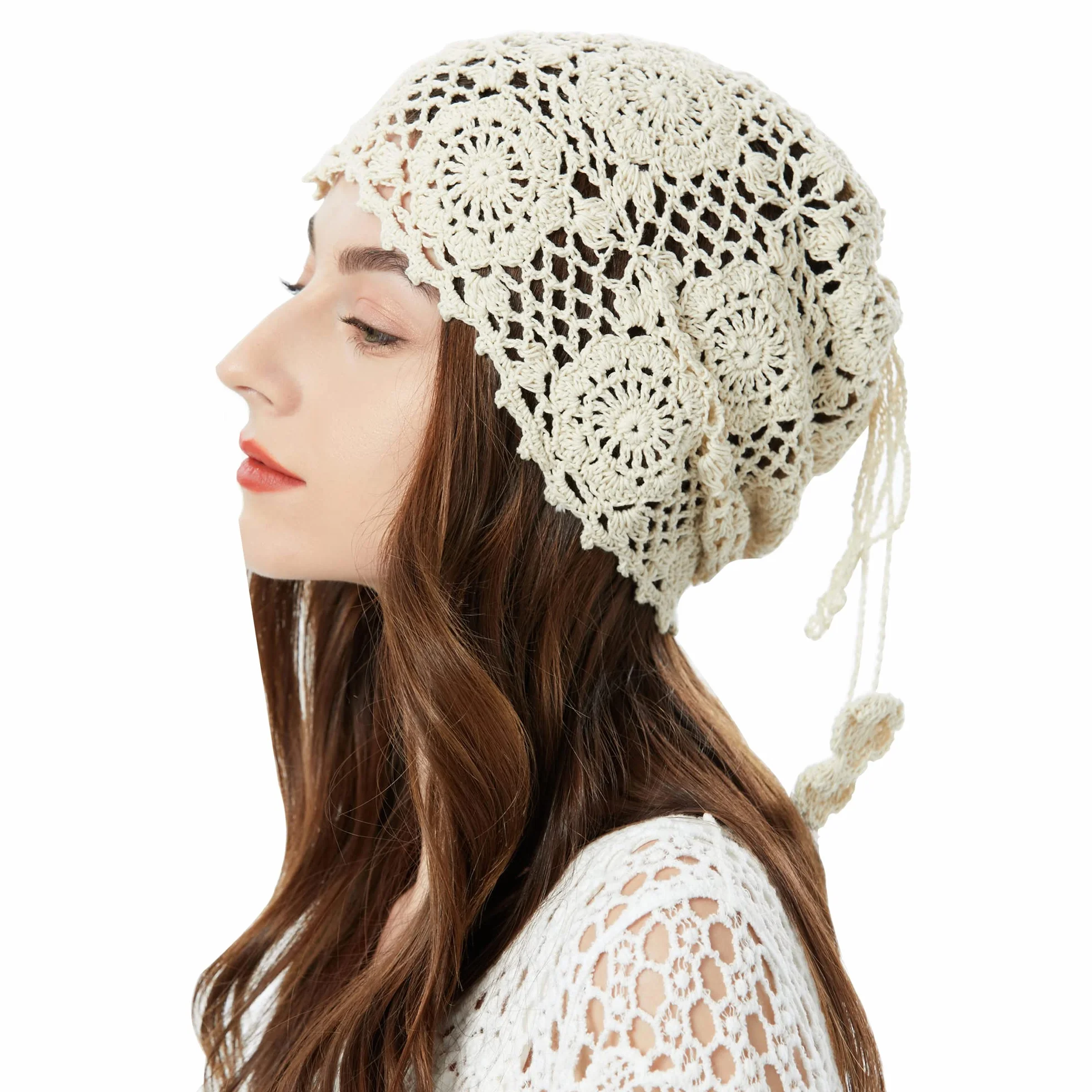Bonnet d'été en Tricot Fait à la Main pour Femme