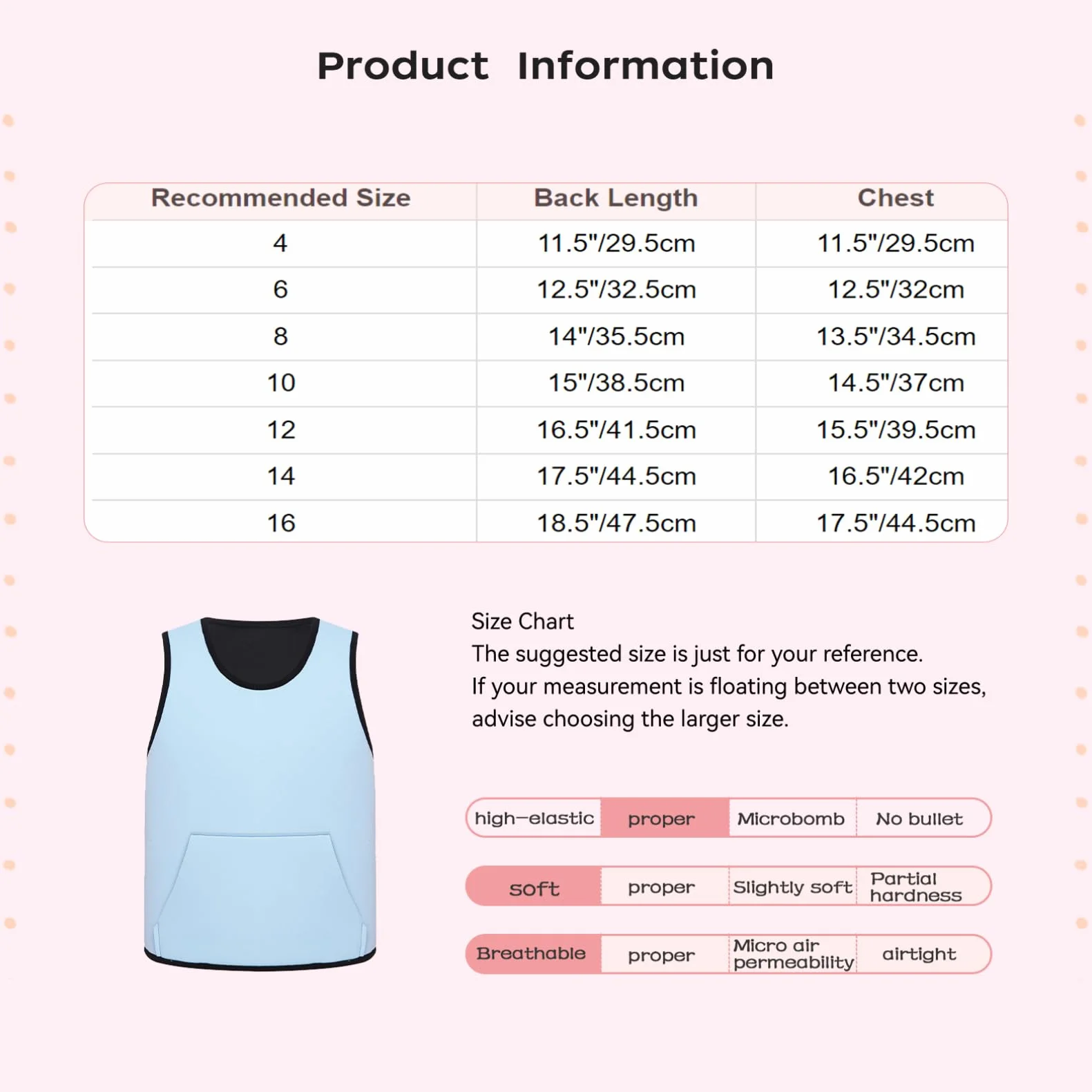 Gilet Lesté de Sécurité Enfant TDAH Ajustable 3-16 Ans