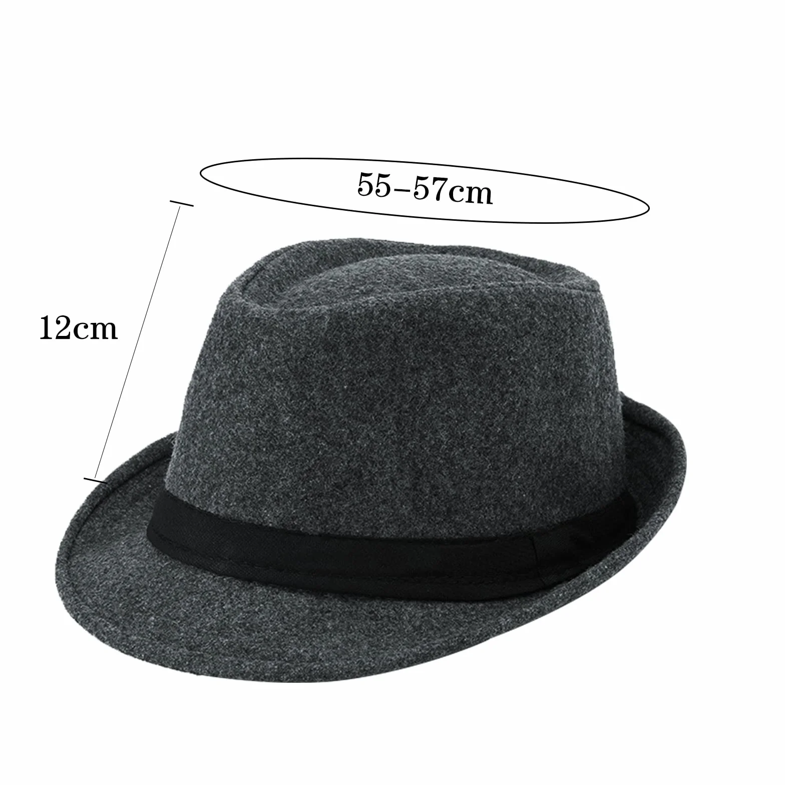 Panama Chapeau Fedora en Feutre de Laine Anti UV Large Bord Femme Homme