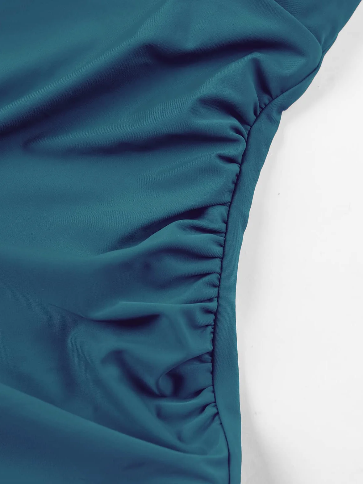 CUPSHE Maillot de Bain de Maternité Une Pièce Bretelles Spaghetti Ruché Réglable