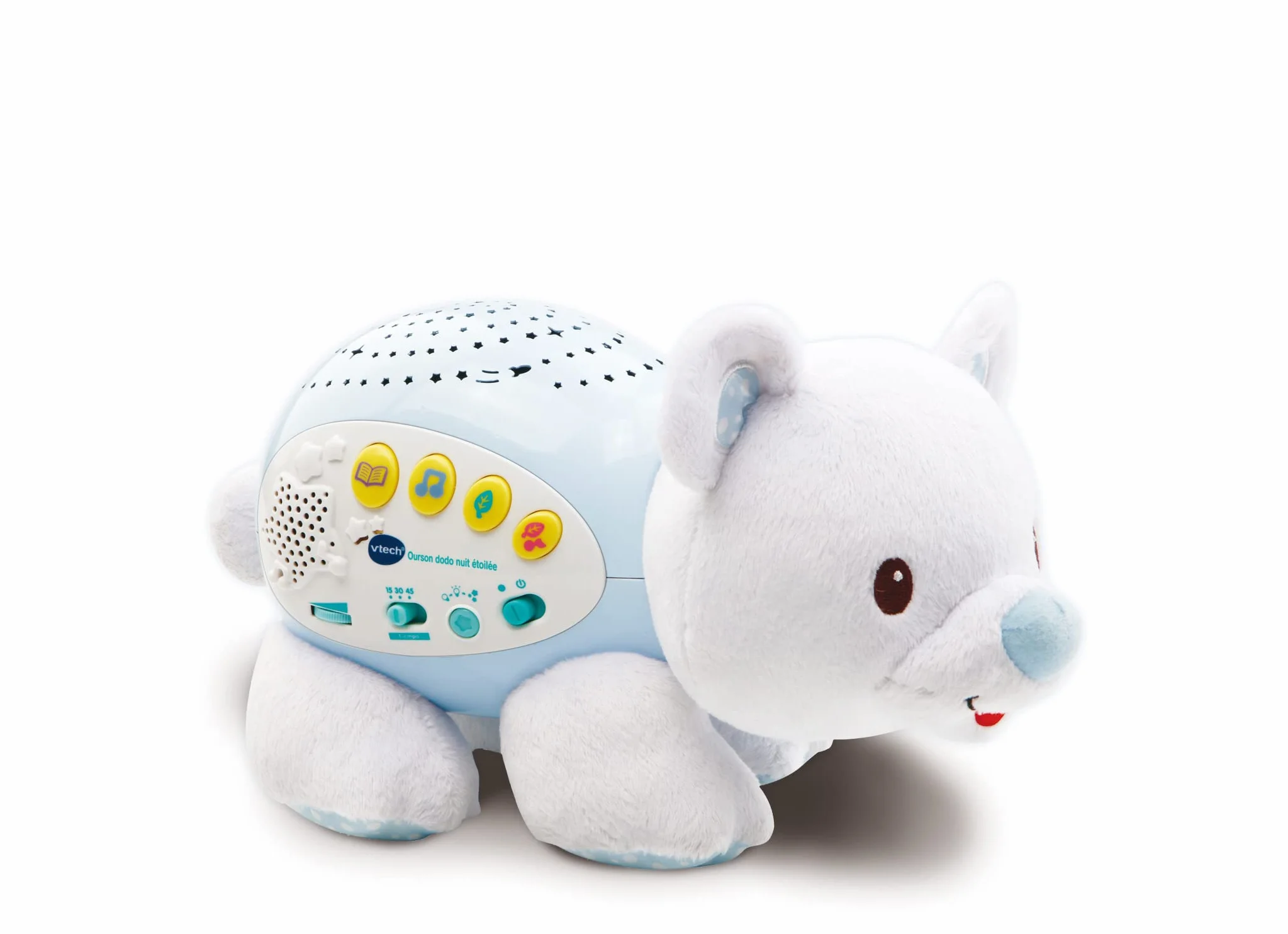 VTech Ourson Dodo Nuit Étoilée Veilleuse Bébé Musicale Projection Lumineuse au Plafond Cadeau de Naissance