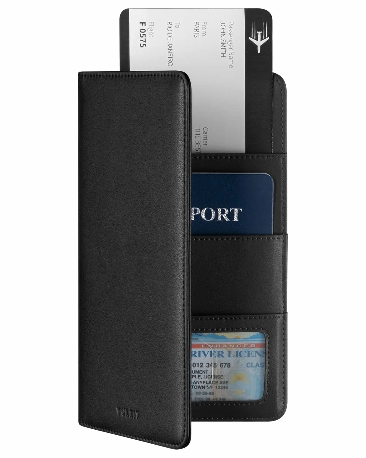 VULKIT Porte Passeport en Cuir avec RFID Bloquant, Organisateur de Voyage pour Femmes Hommes
