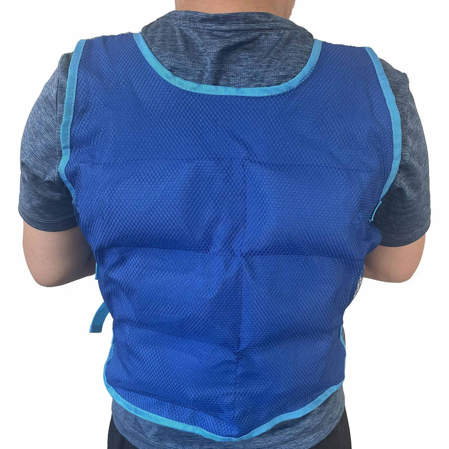 Gilet Rafraîchissant 12 Packs Réglable pour Pêche Cyclisme Course Cuisine