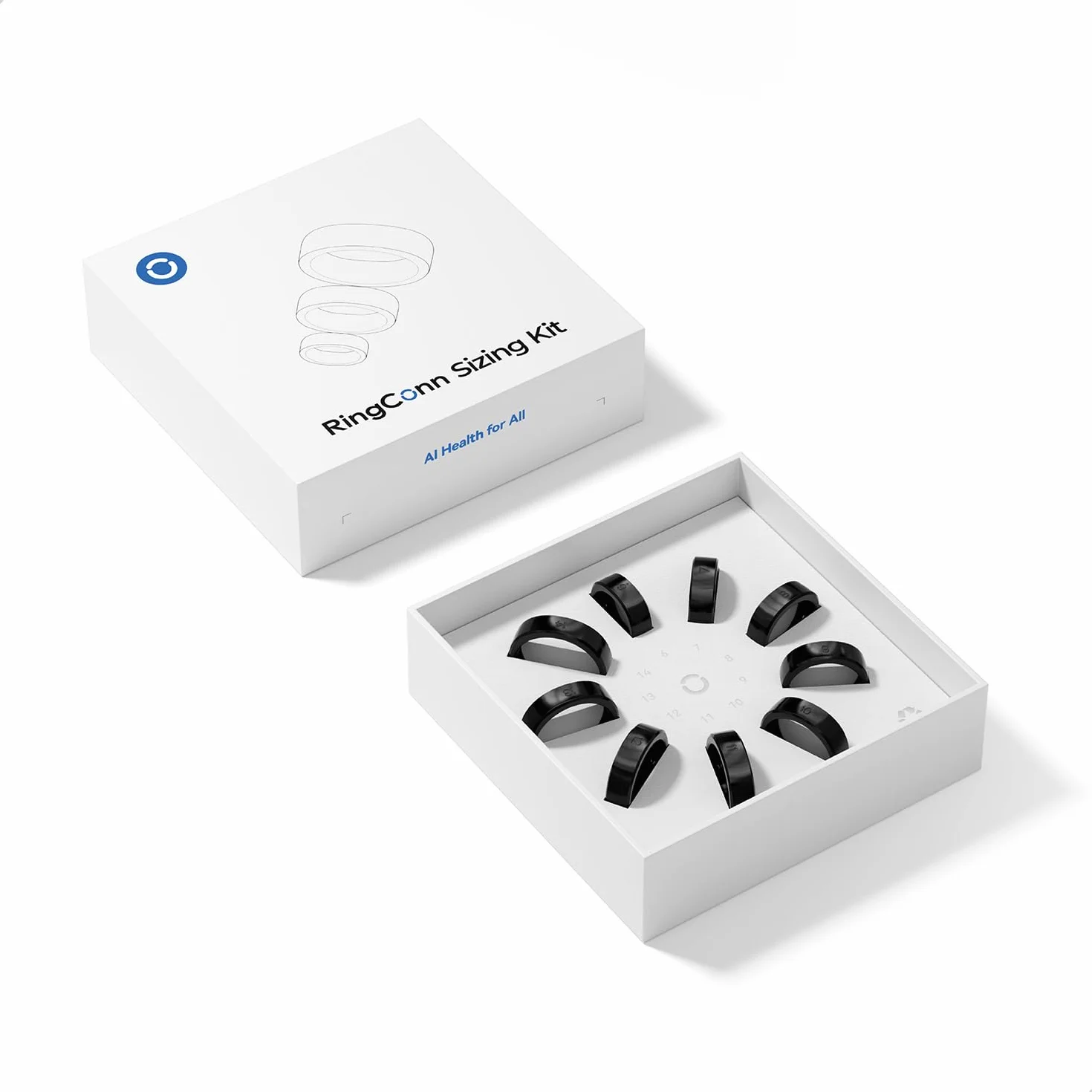 RingConn Gen 2 Smart Ring Kit de Taille de Bague Tailles 6 à 14