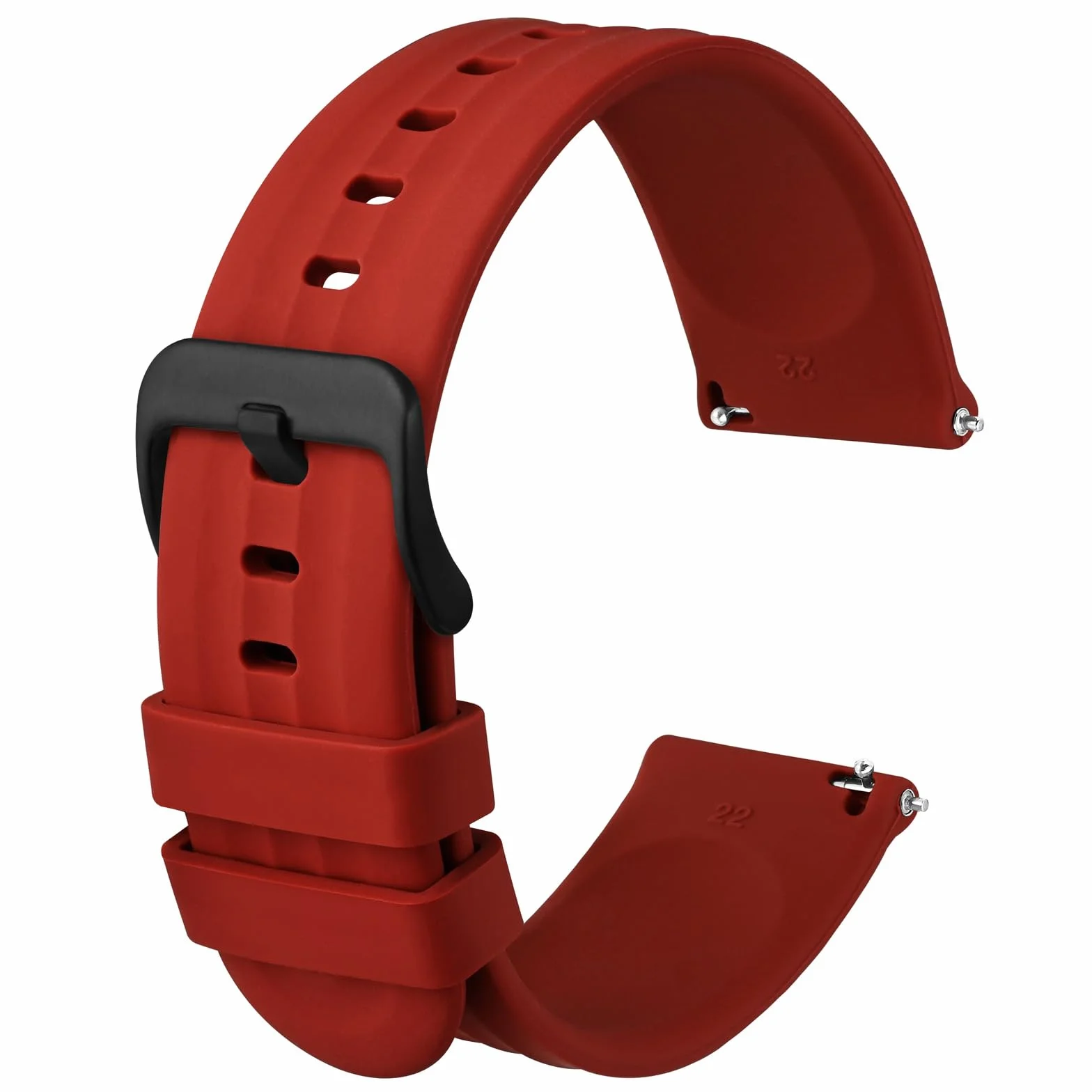 Bracelets de Montre en Silicone 18mm 20mm 22mm 19mm 21mm, Remplacement Bracelet en Caoutchouc Sport à Libération Rapide pour Hommes Femme
