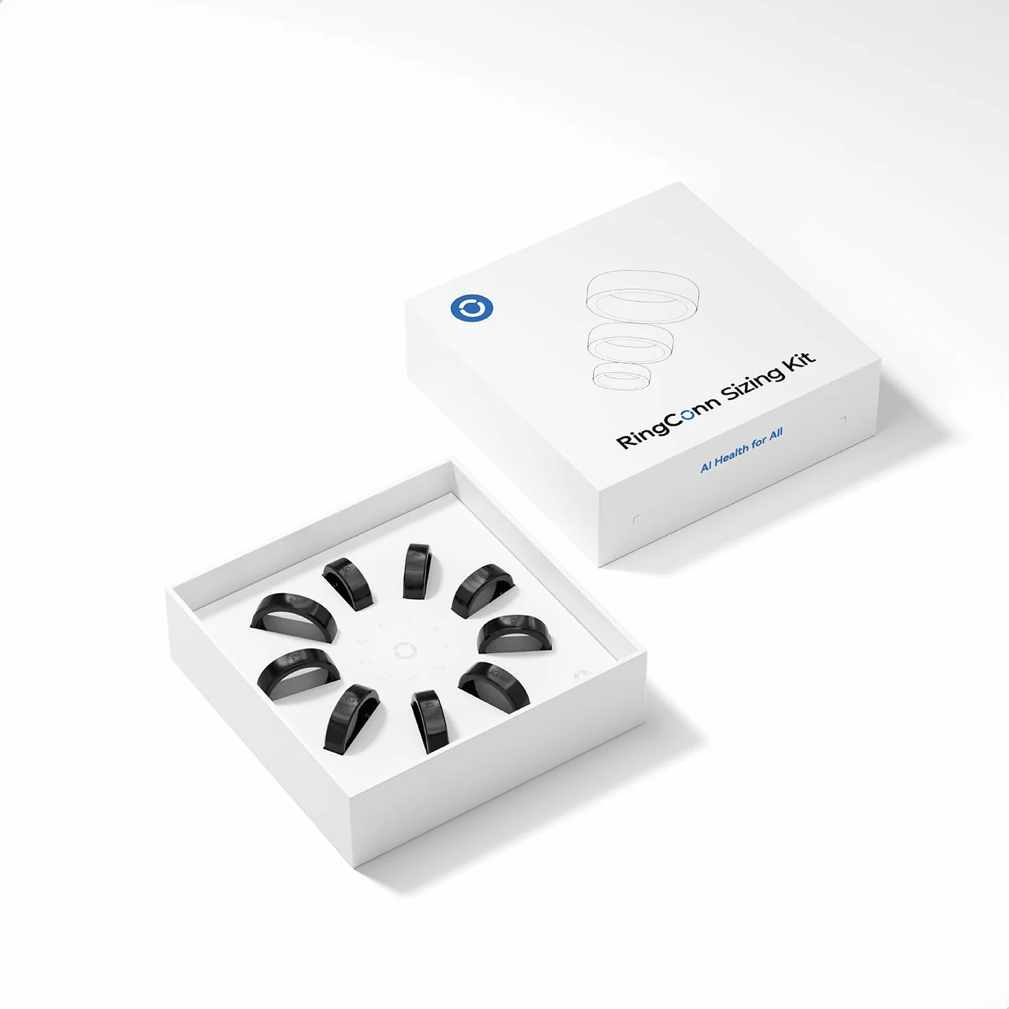 RingConn Gen 2 Smart Ring Kit de Taille de Bague Tailles 6 à 14