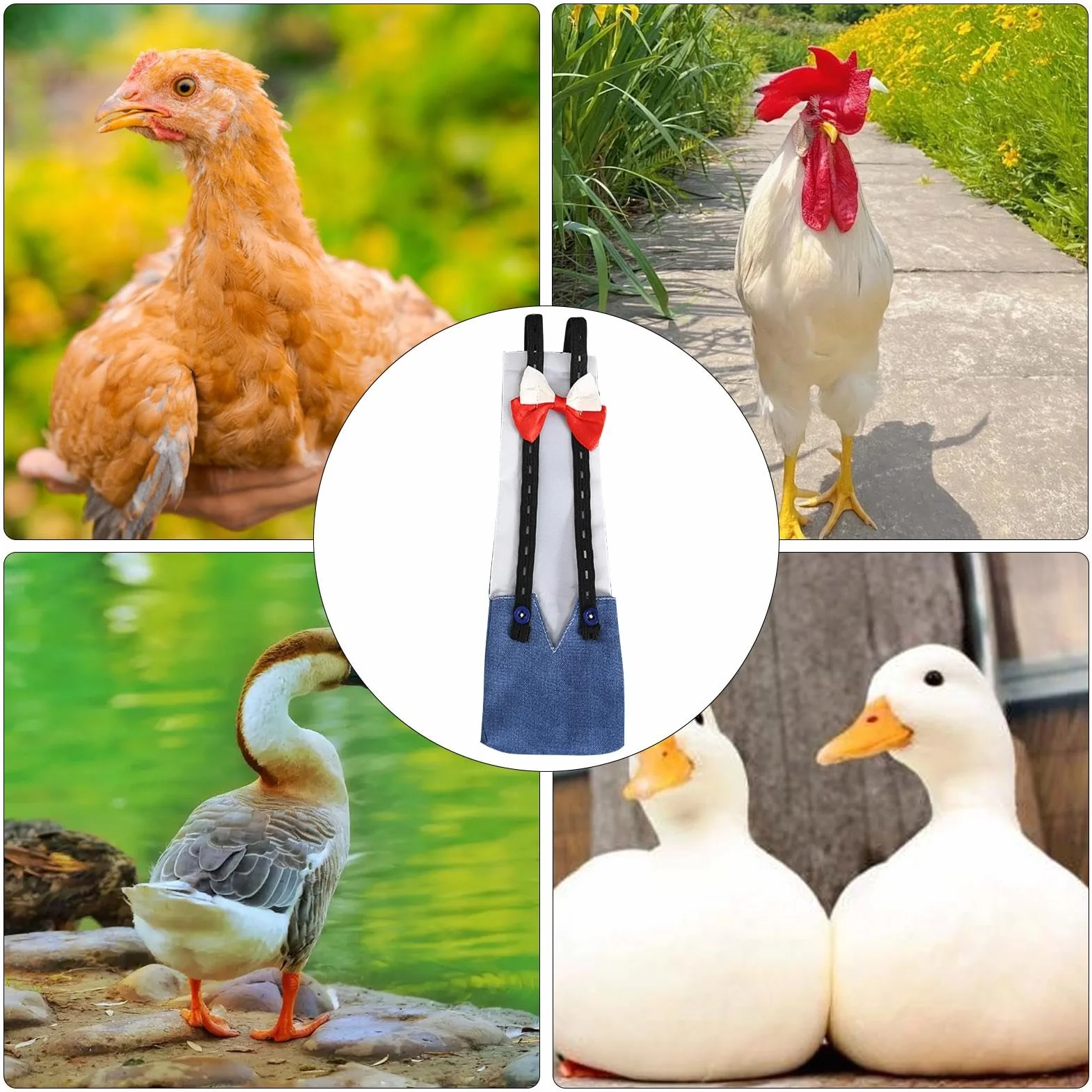 Couches de Poulet réutilisables pour Poules et Canards - Couche de Canard réglable