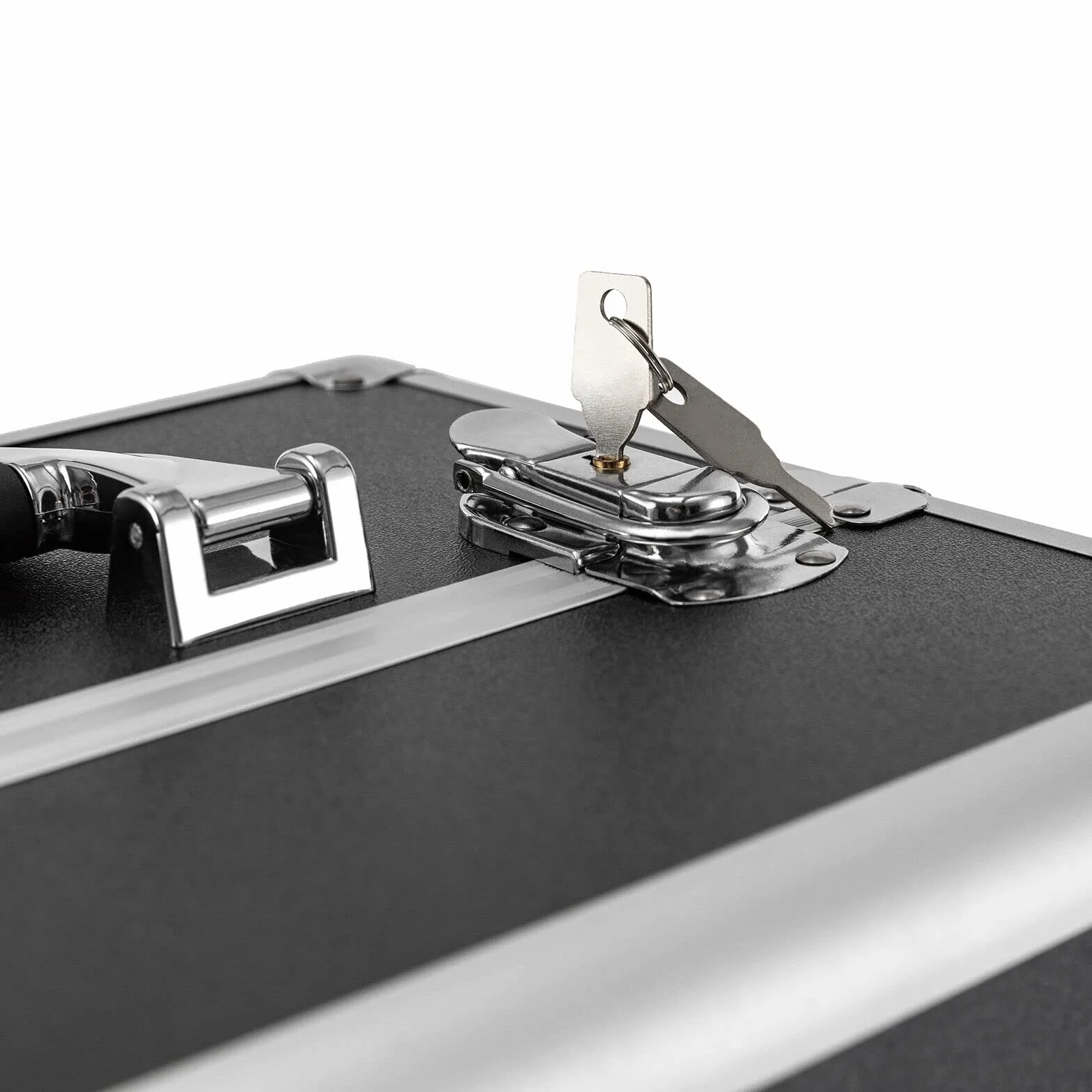 Mallette de Maquillage à Roulettes Professionnel, Valise Coiffure avec Compartiment Extensible, Noir
