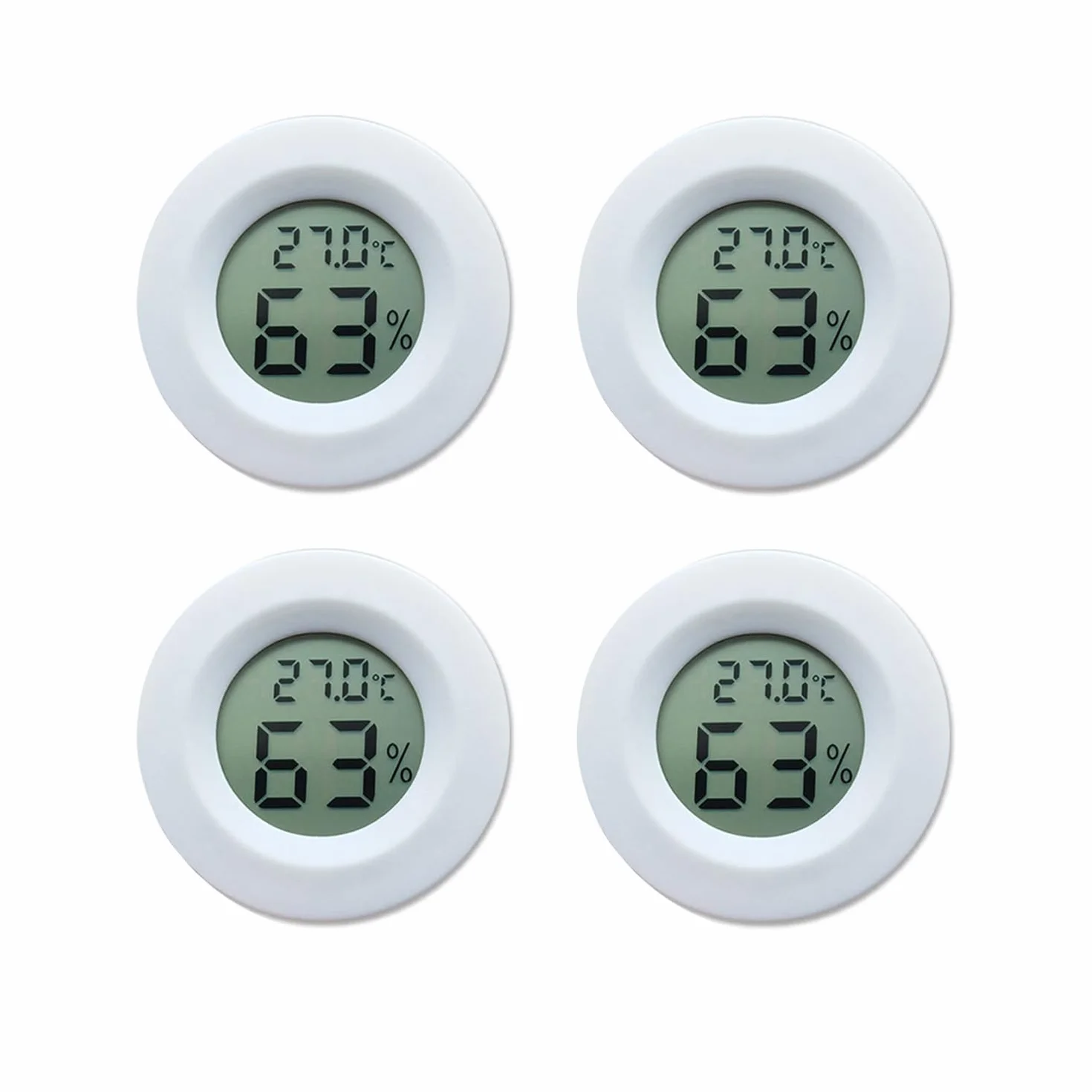 Lot de 4 thermomètres et hygromètres d'intérieur haute précision pour chambre, salon et jardin