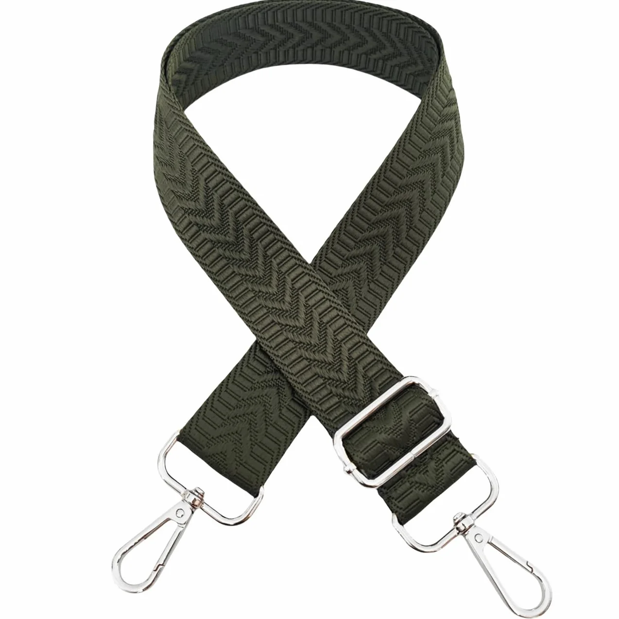 Sangle Bandoulière Réglable pour Sac à Main 3.8cm Bretelles Larges Vert armée
