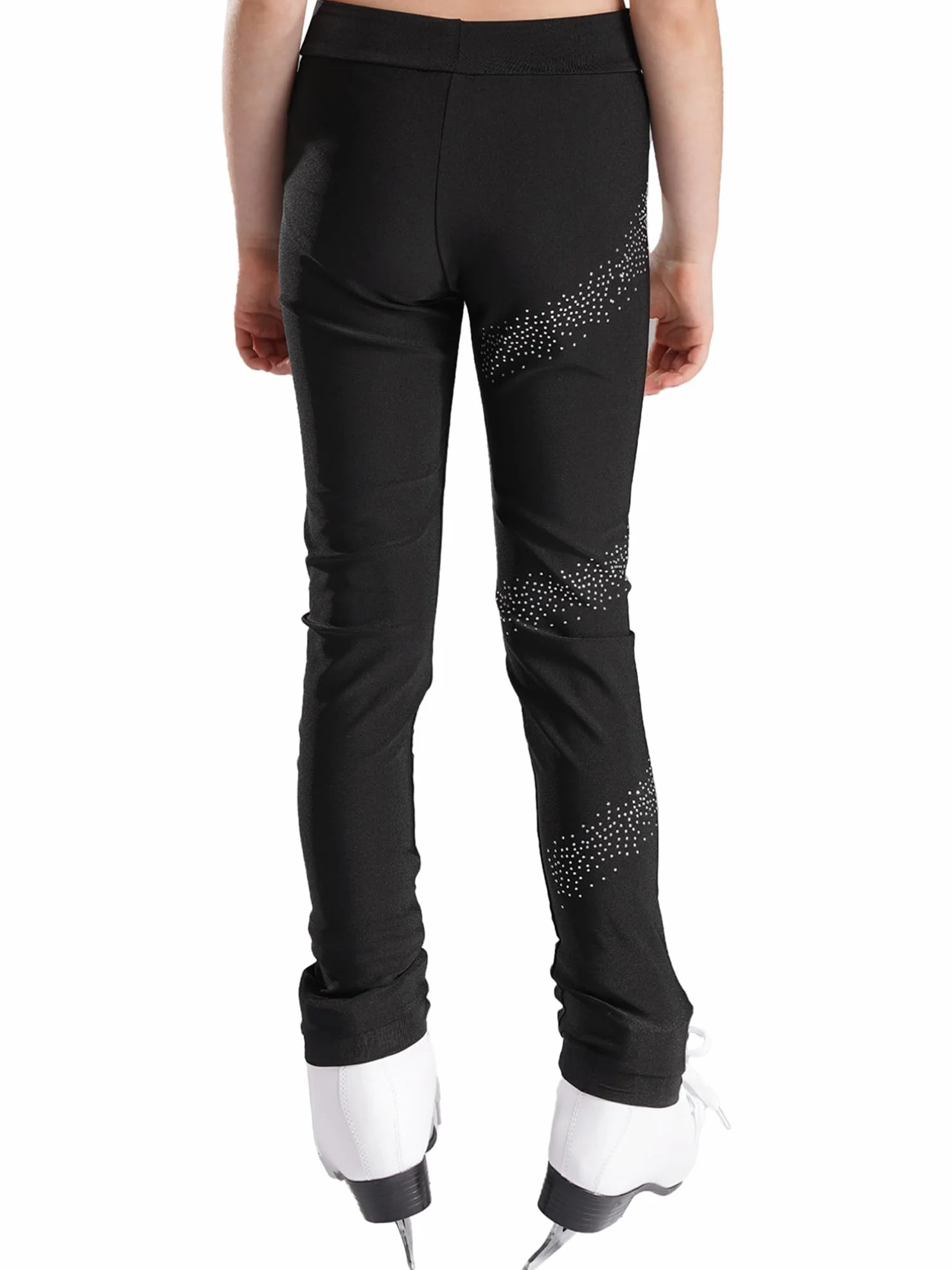 MSemis Enfant Fille Tenue Patinage Artistique Ensembles Haut Veste Pantalon Legging Justaucorps Gymnastique Paillette Glace 5-16 Ans