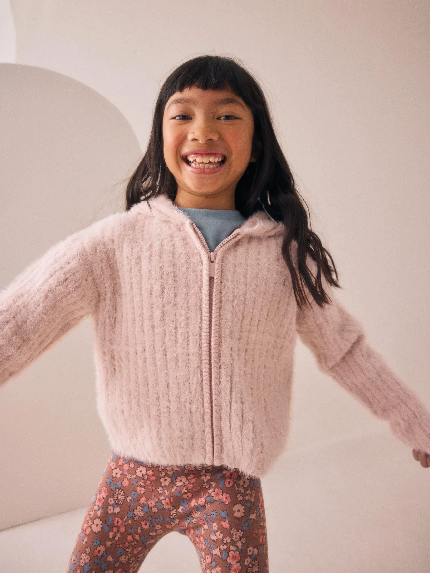 NEXT Fille Sweat à Capuche Duveteux Zippé