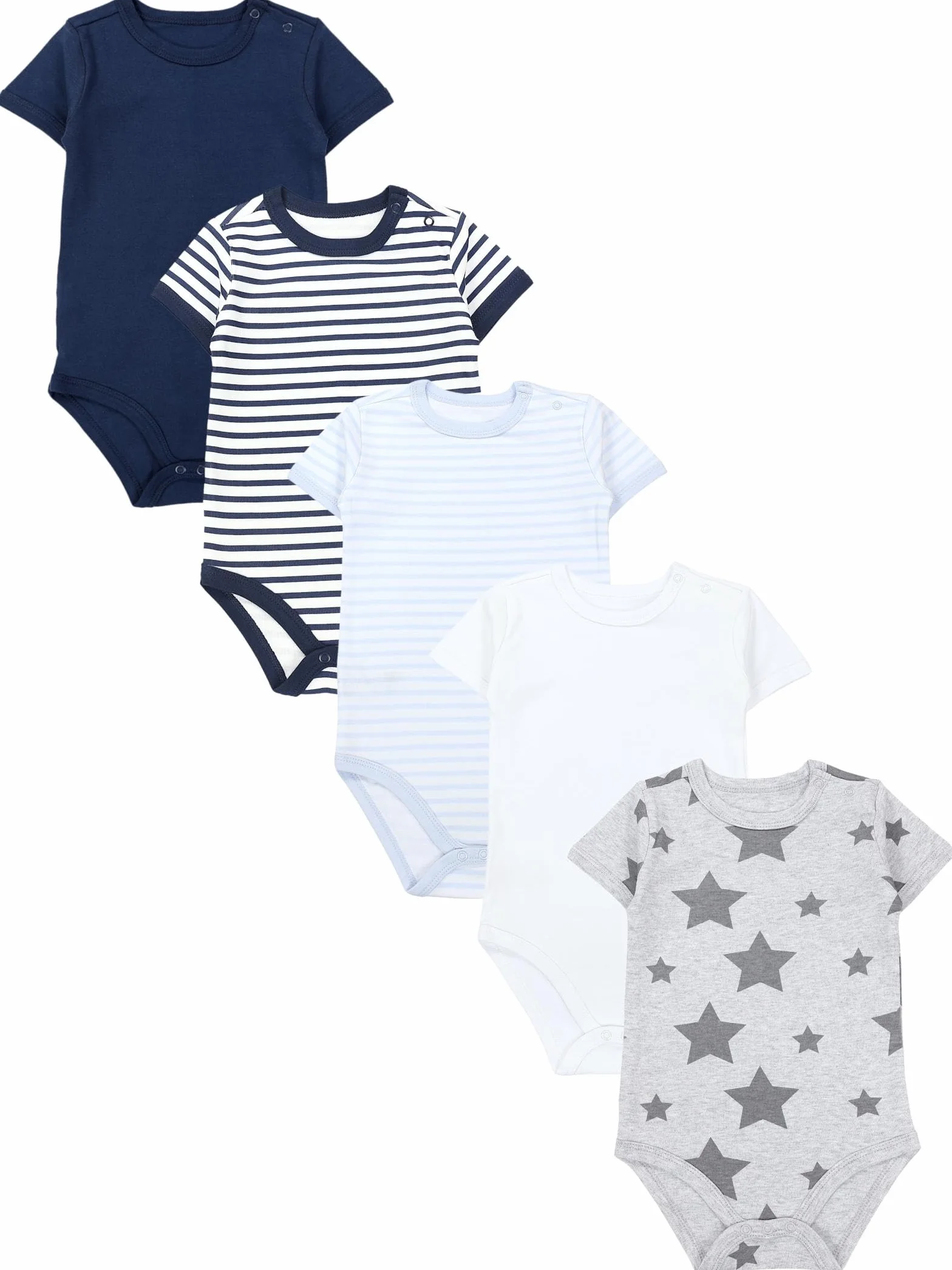 TupTam Body Bébé Lot de 5 Coton Garçon 0-3 Mois Respirant