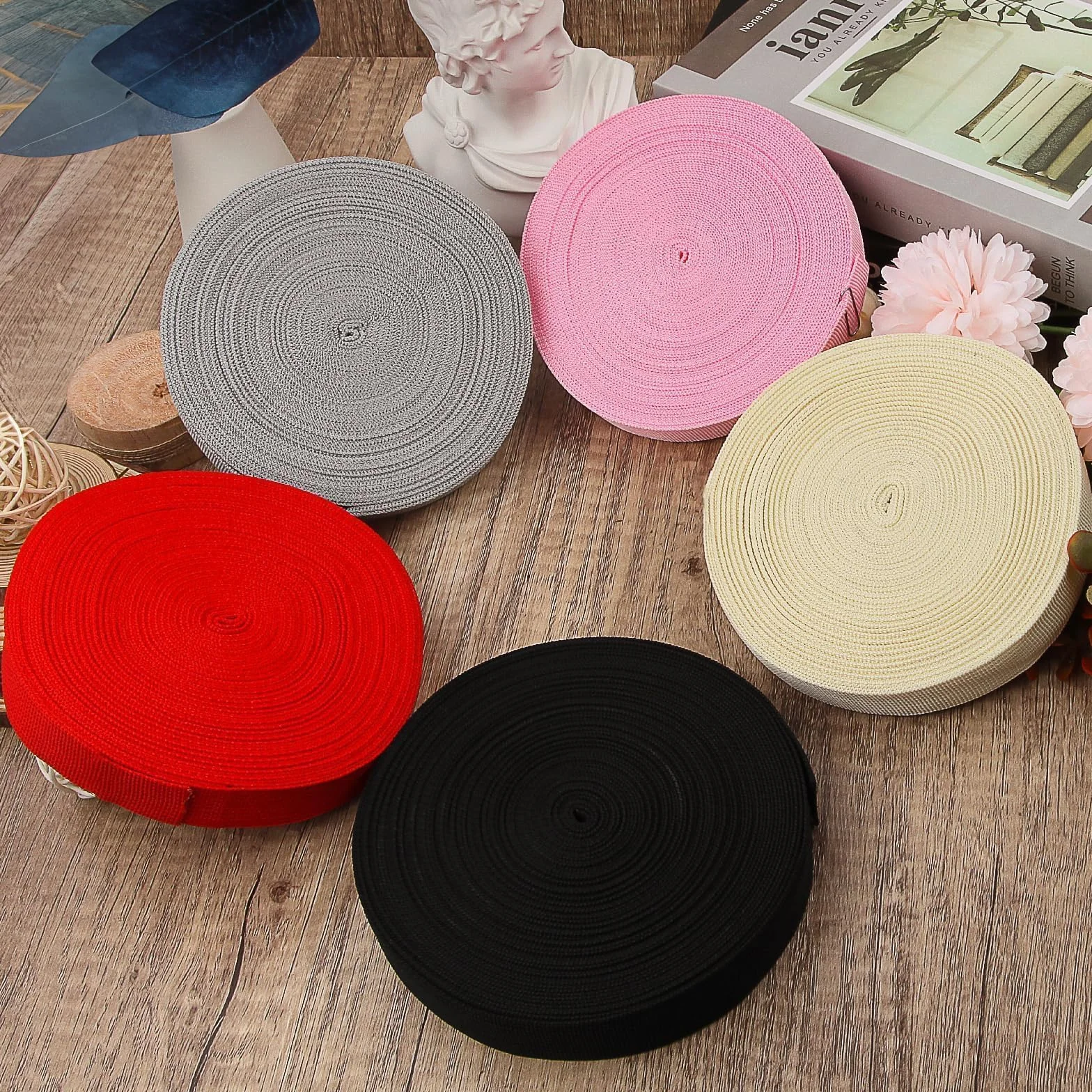 Sangle Couture Nylon Noire 15M 25mm Découpable pour Sac à Dos DIY