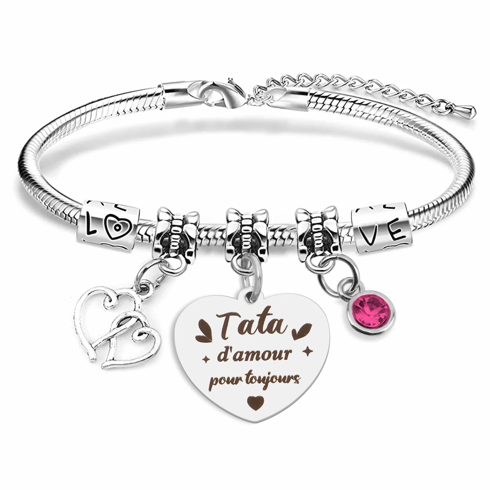Bracelet Femme Acier Inoxydable Cadeau Noel Anniversaire