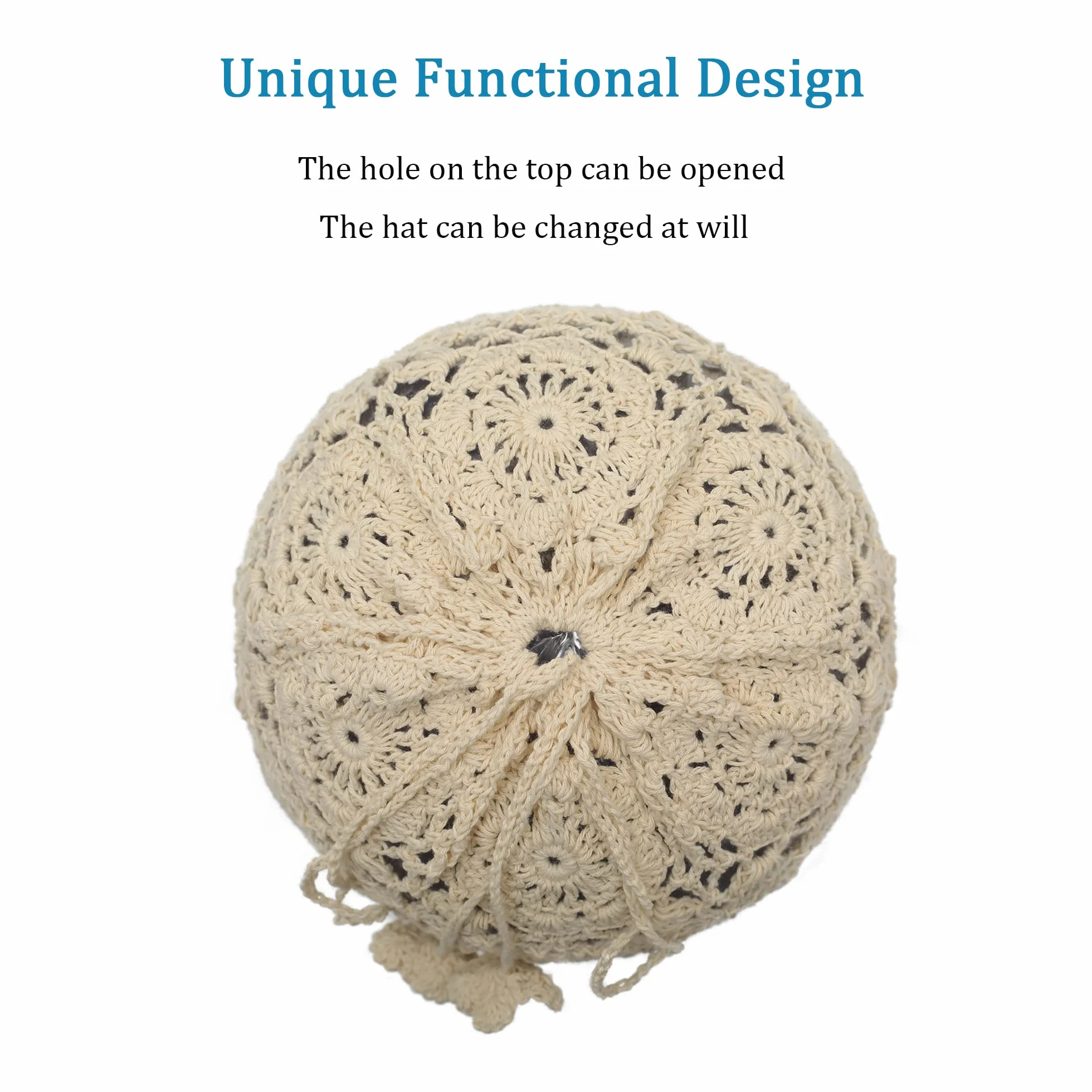 Bonnet d'été en Tricot Fait à la Main pour Femme