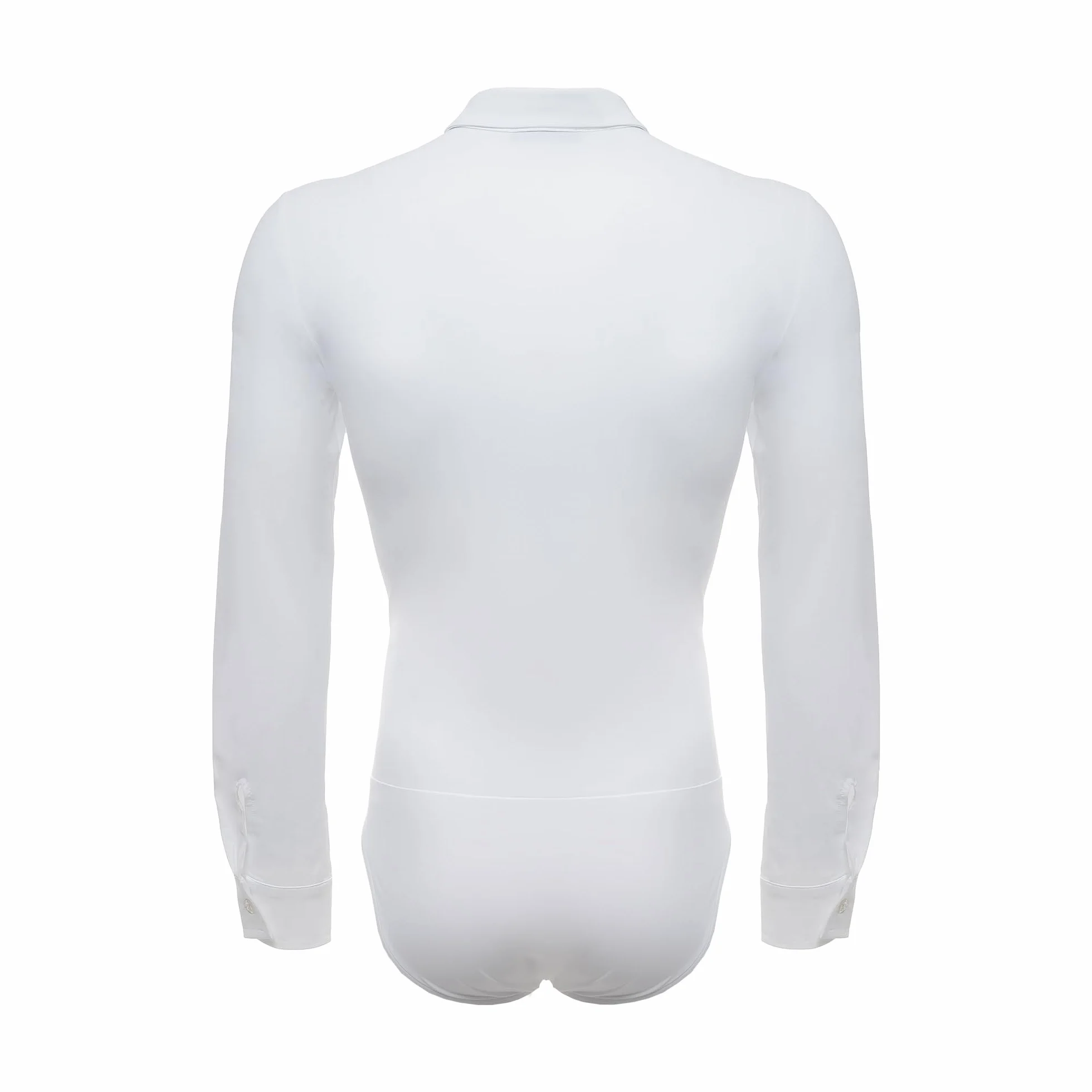 Chemise Body Chicago Slim Fit Homme Danse de Salon Tissu Technique Respirant Noir Blanc