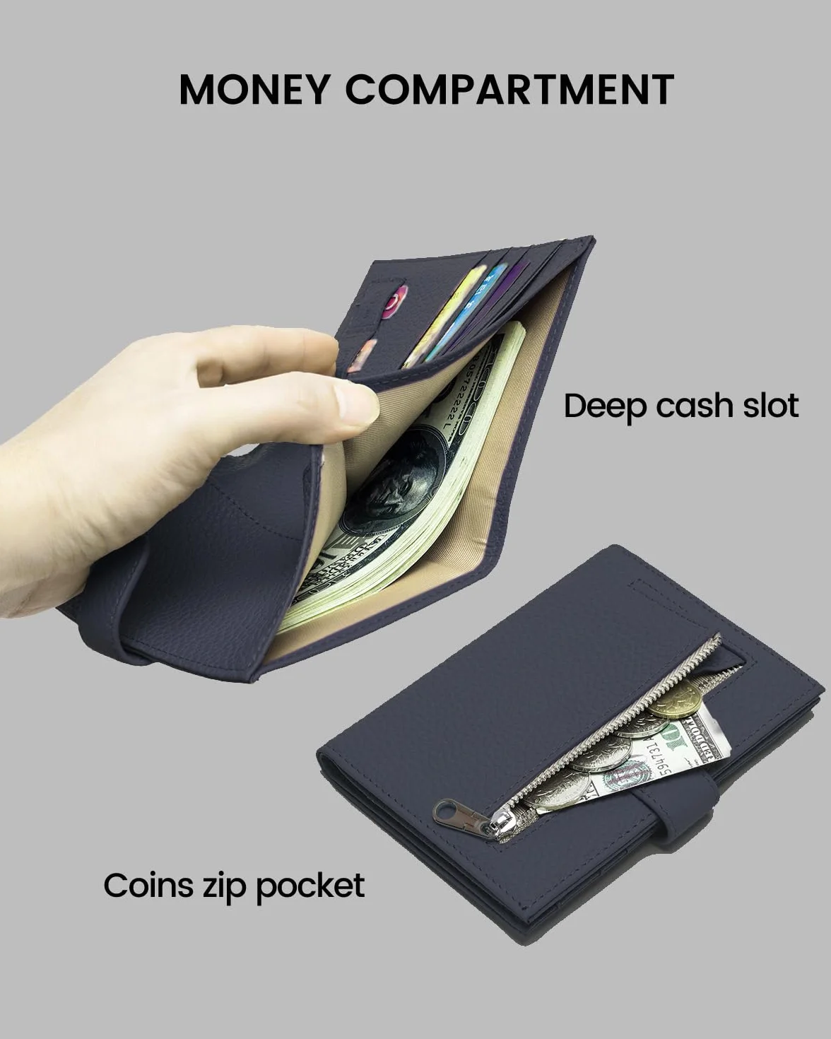 Portefeuille de voyage RFID femme cuir avec porte-cartes