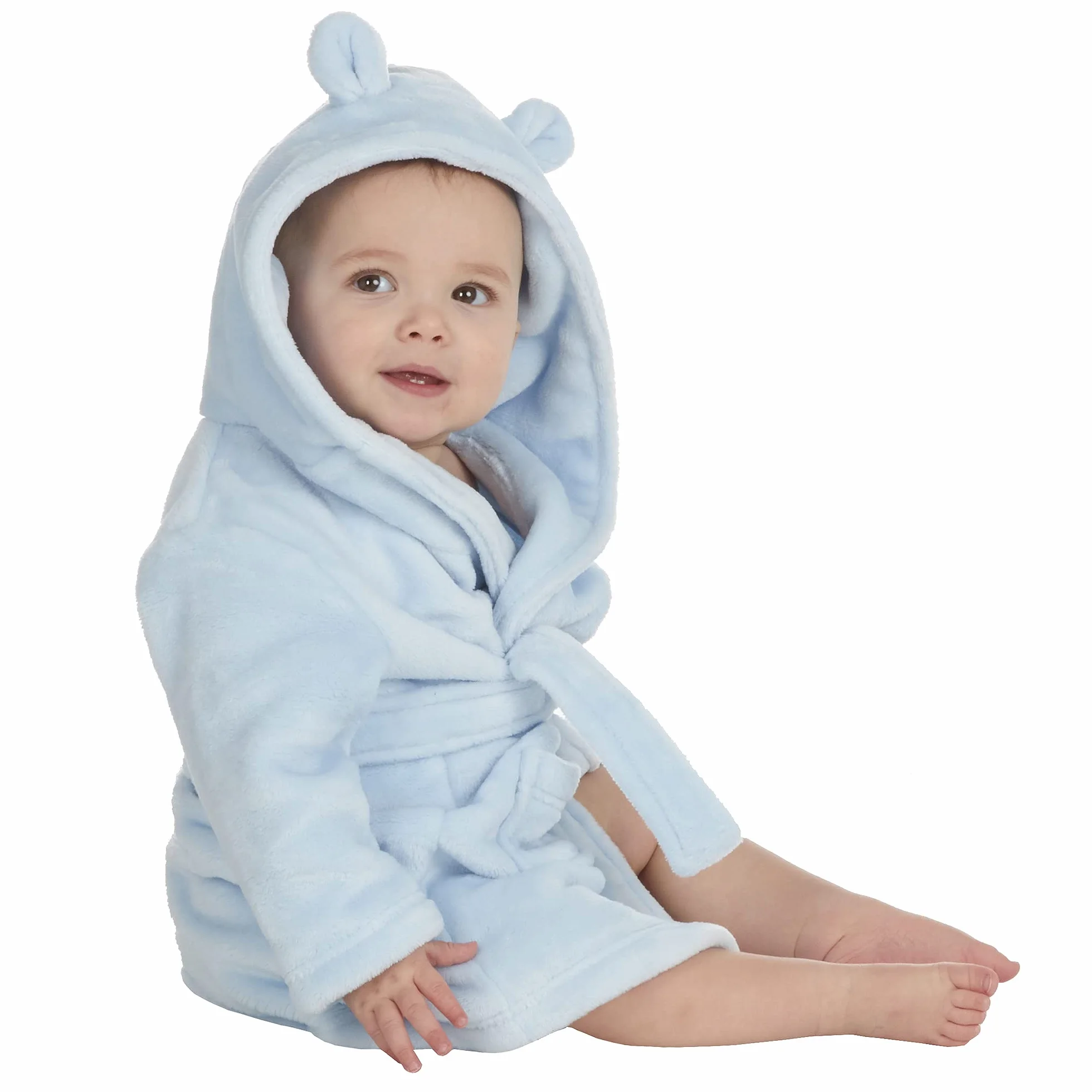 Hoolaroo Ensemble cadeau personnalisé nouveau-né garçon robe de chambre bébé Bleu