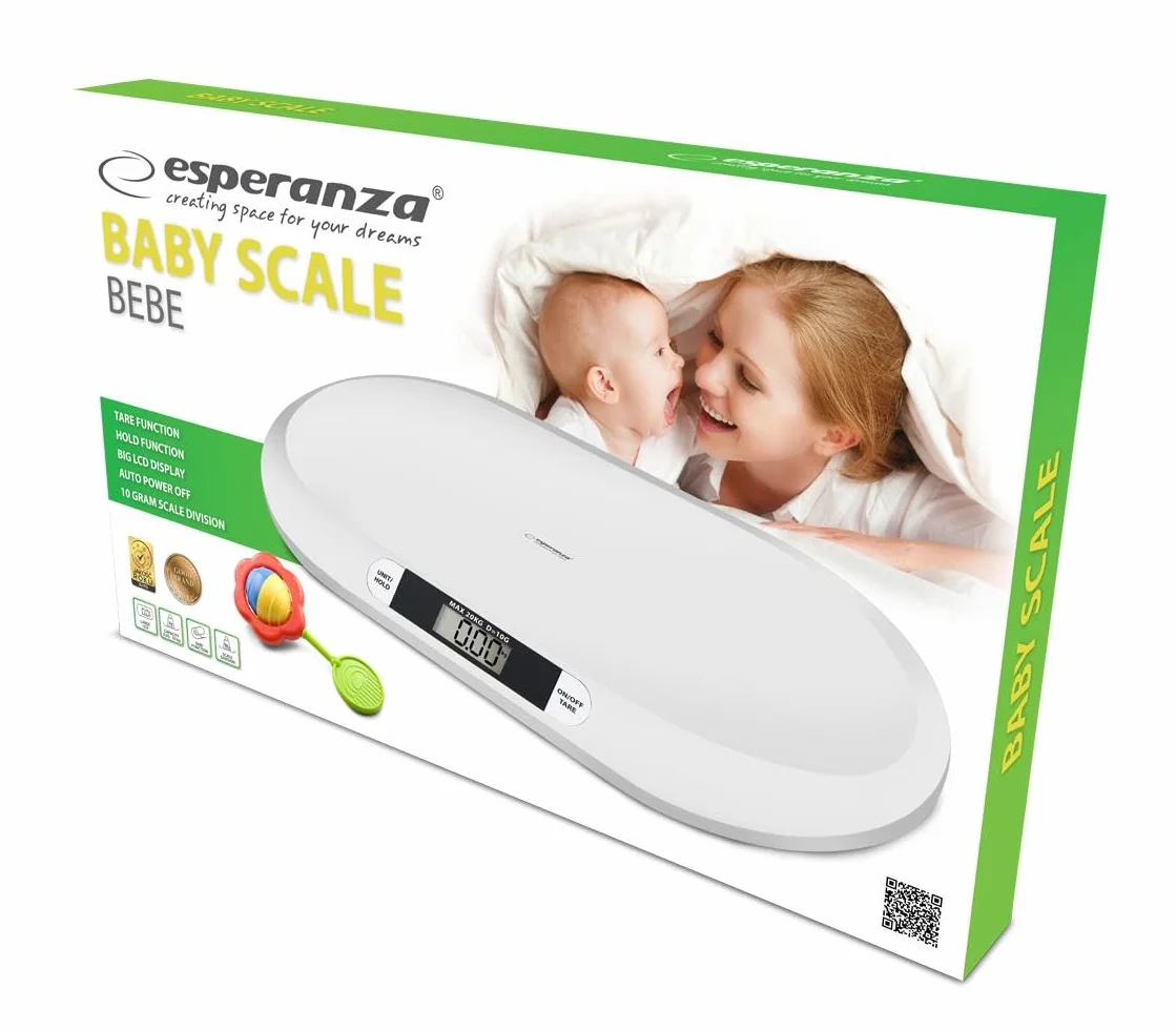 ESPERANZA BEBE EBS019 Digital Weighing Scale for Children, Electronic White
