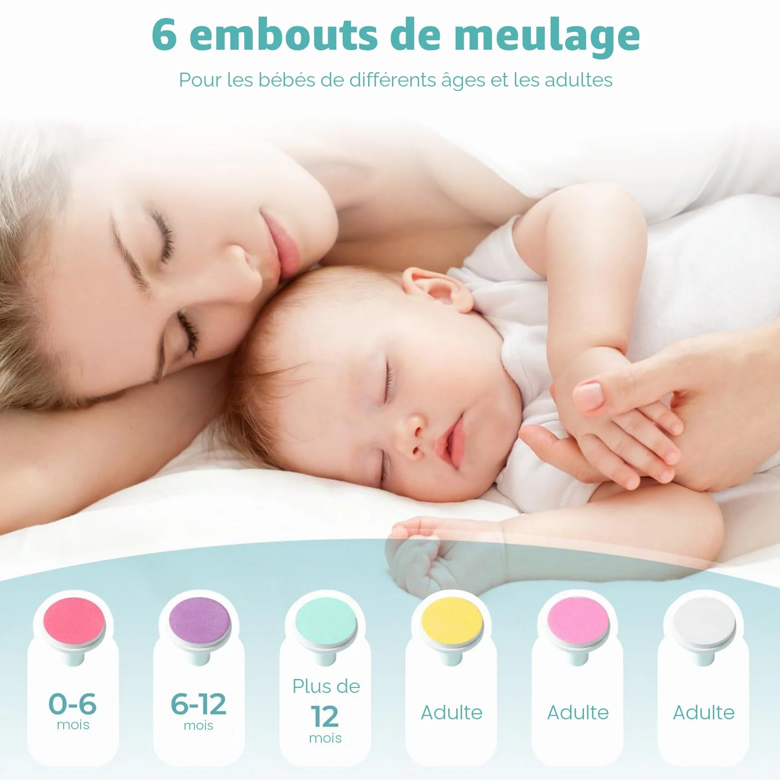 Blendura Lime Ongle Bebe Electrique 6 En 1 Pour Enfants Vert