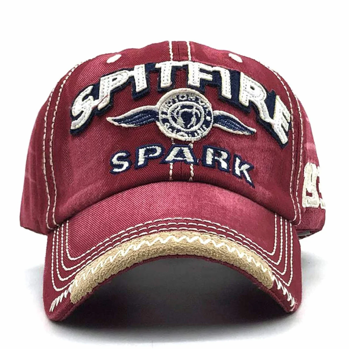 Casquette de Baseball Retro Ajustable Boucle en Metal Unisexe Homme Femme