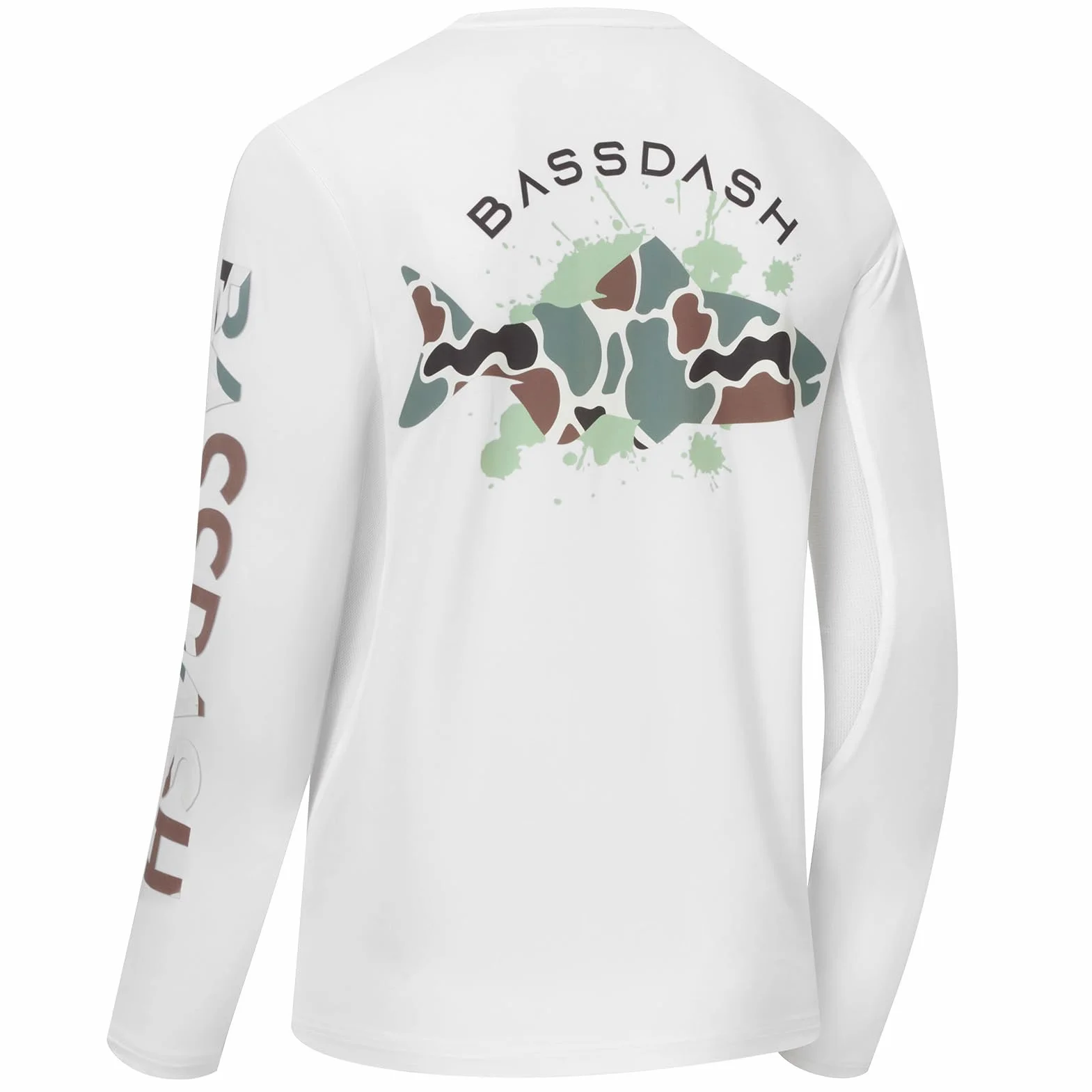 Bassdash T-Shirt Anti UV Homme Manche Longue UPF 50+ Chemises de Pêche Protection Solaire
