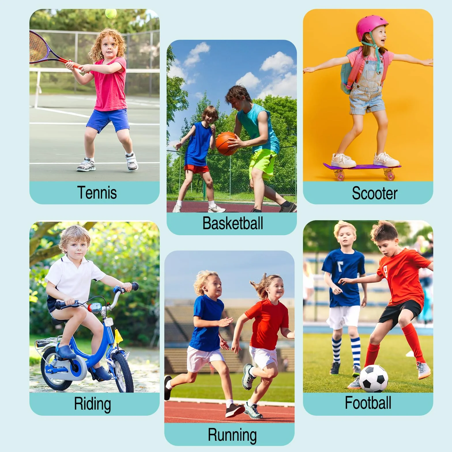 Chaussettes Antidérapantes Foot Enfant 6~12 ans Football Basketball Rugby Tennis