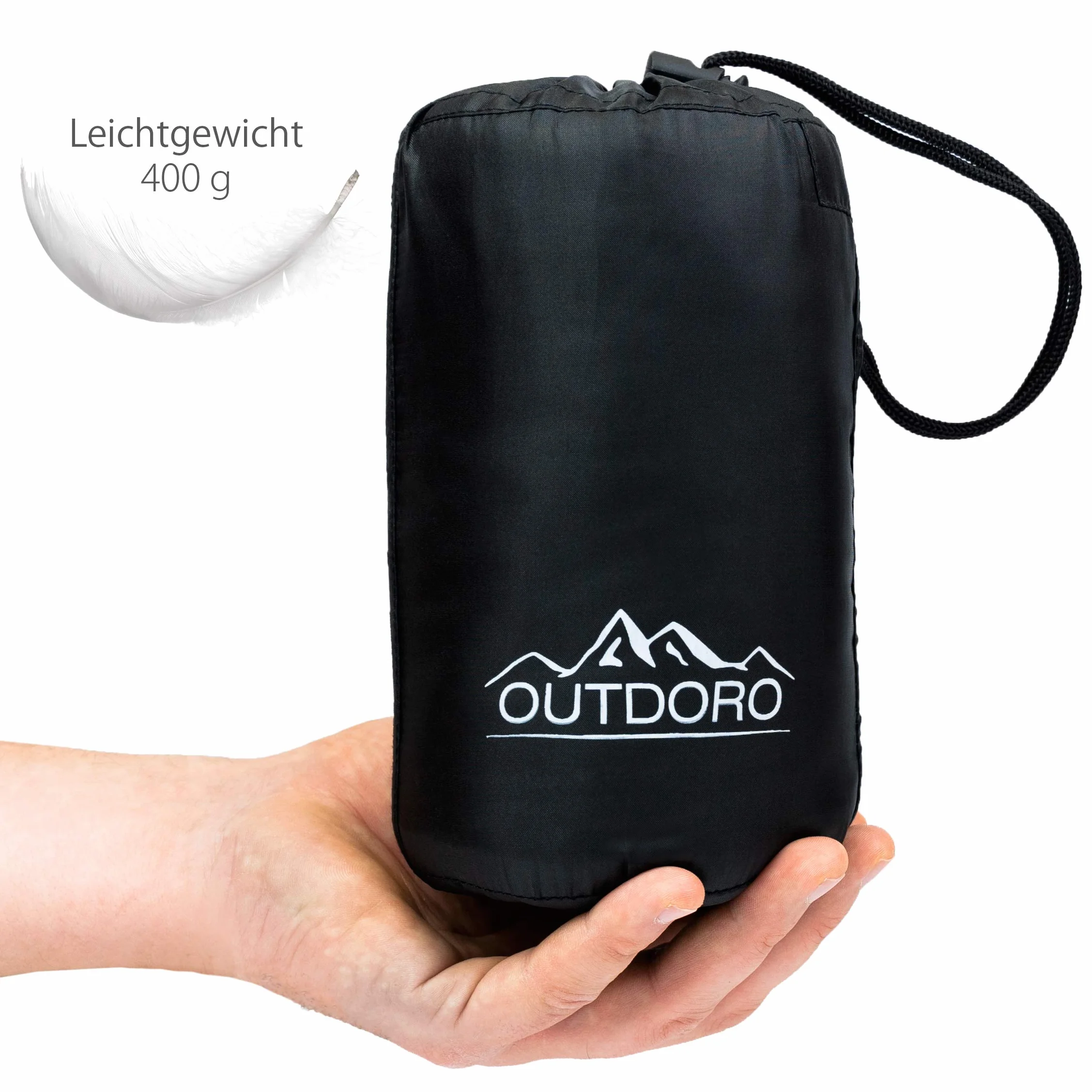 Outdoro Isopeak Couverture de voyage 210 x 155 cm ultra légère peu encombrante douce respirante