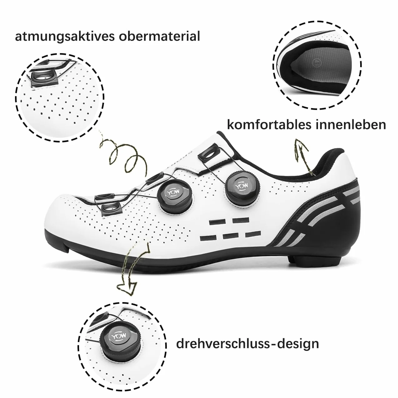 Chaussures de cyclisme SPD/SPD-SL Look Delta Système de clic compatibles Peloton Roadbike