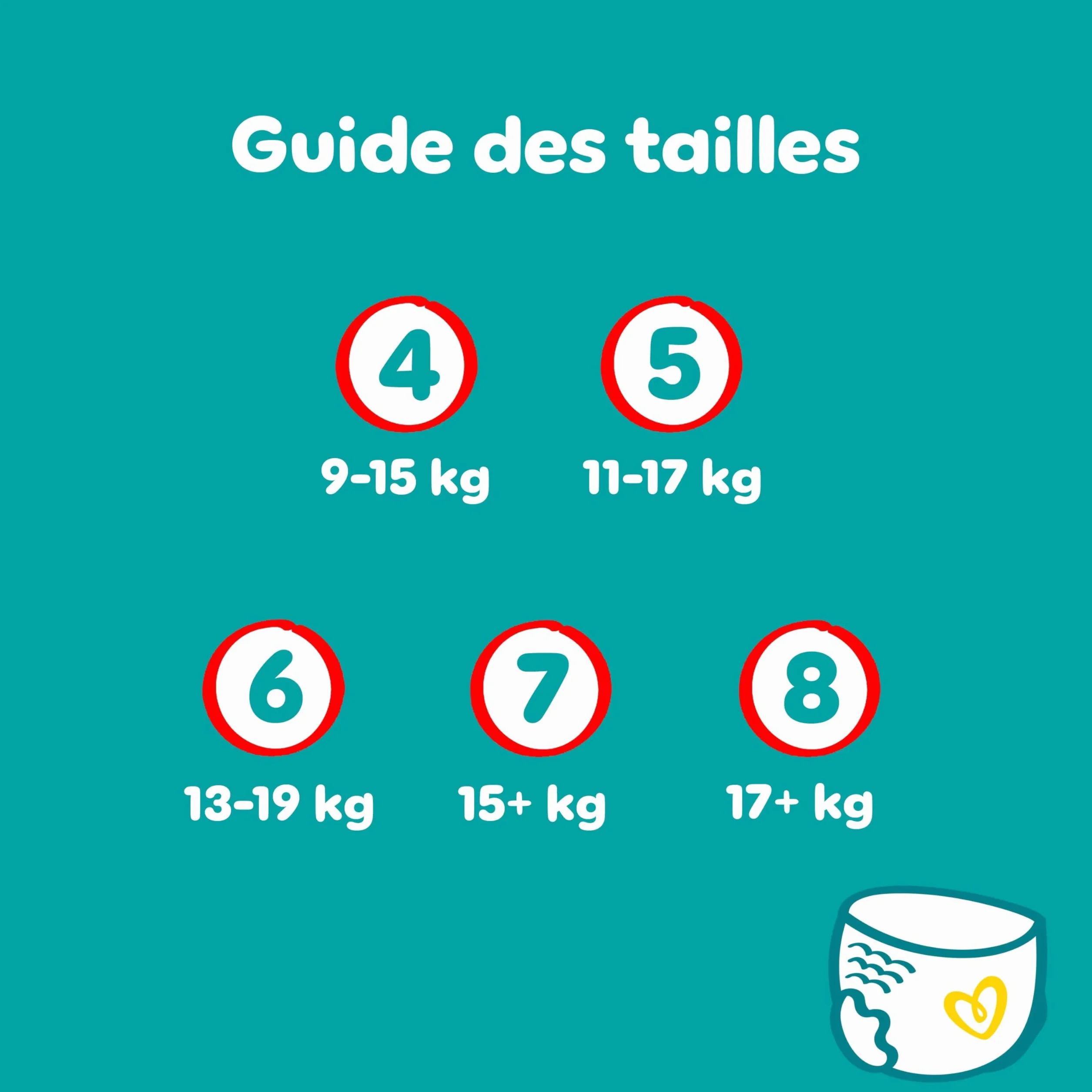Pampers Baby Dry Pants Taille 8, 58 Couches-Culottes, 17kg+, Maintien 360°