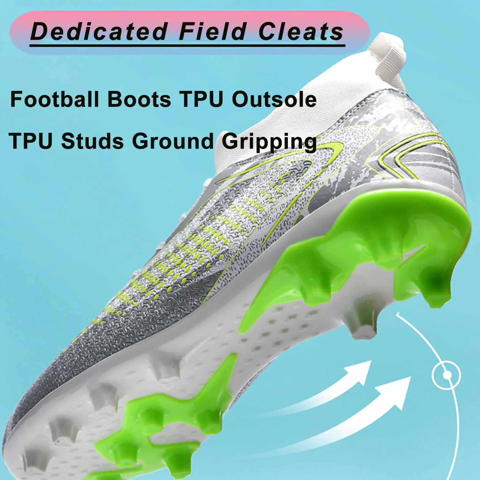 Chaussures de Football Hommes Crampons Enfant Garçon Chaussures de Sport Athlétisme
