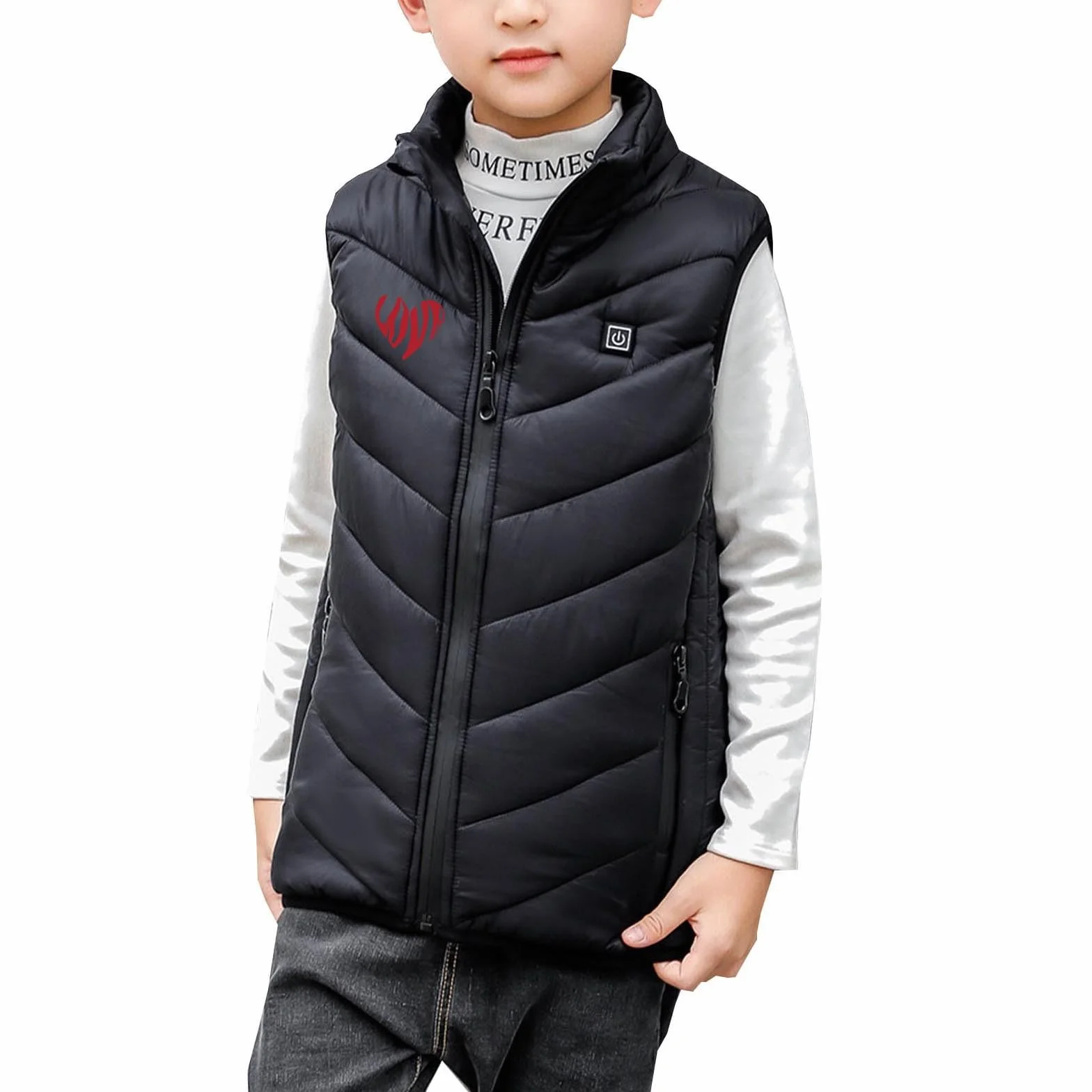 USB Gilet Chauffant Enfants Garçons Filles Veste Chauffante avec Plusieurs Zones de Chauffage