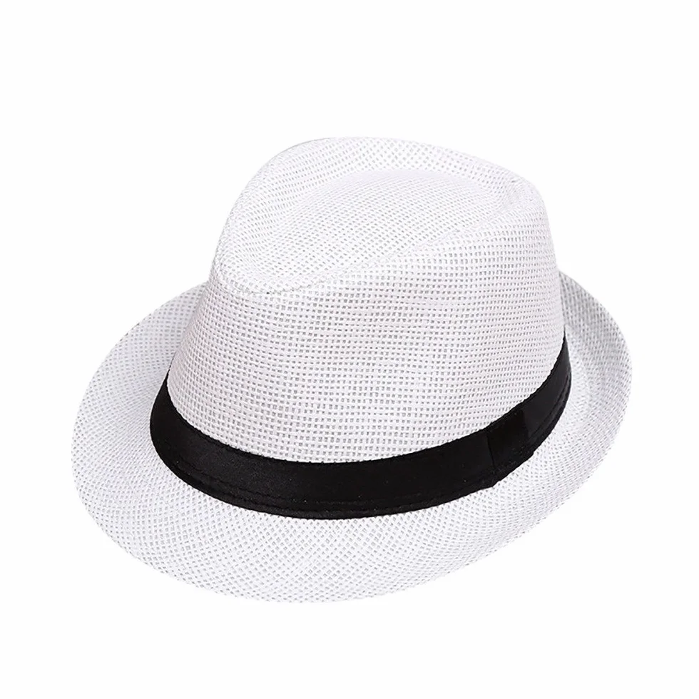 Chapeau de Paille Style Panama Enfant été Casquette Pliable Soleil Plage Traditionnel Garçon