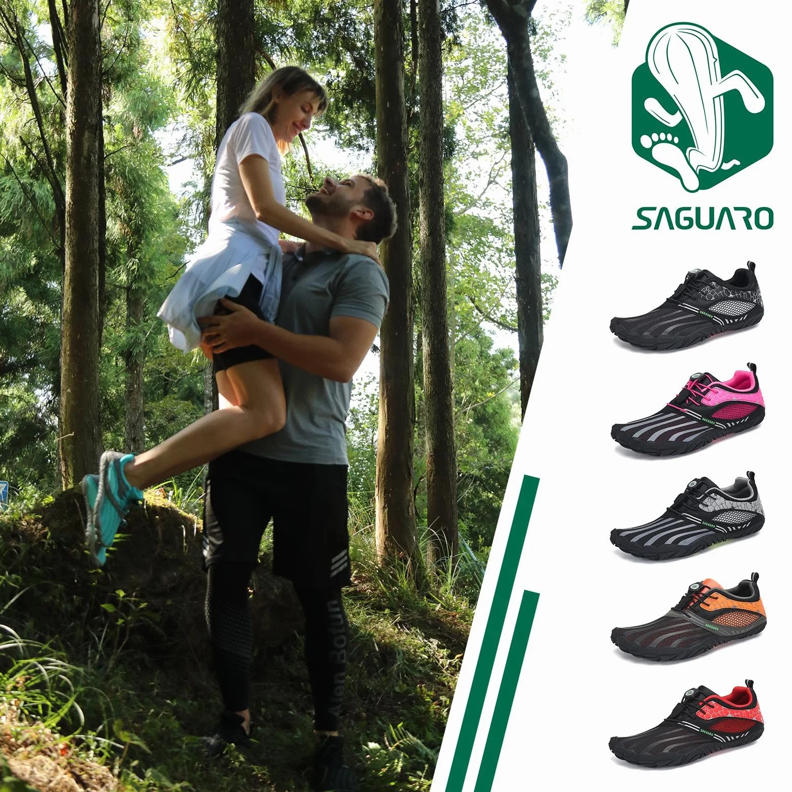 SAGUARO Chaussures Minimalistes Barefoot Trail pour Fitness Randonnée GR.35-48