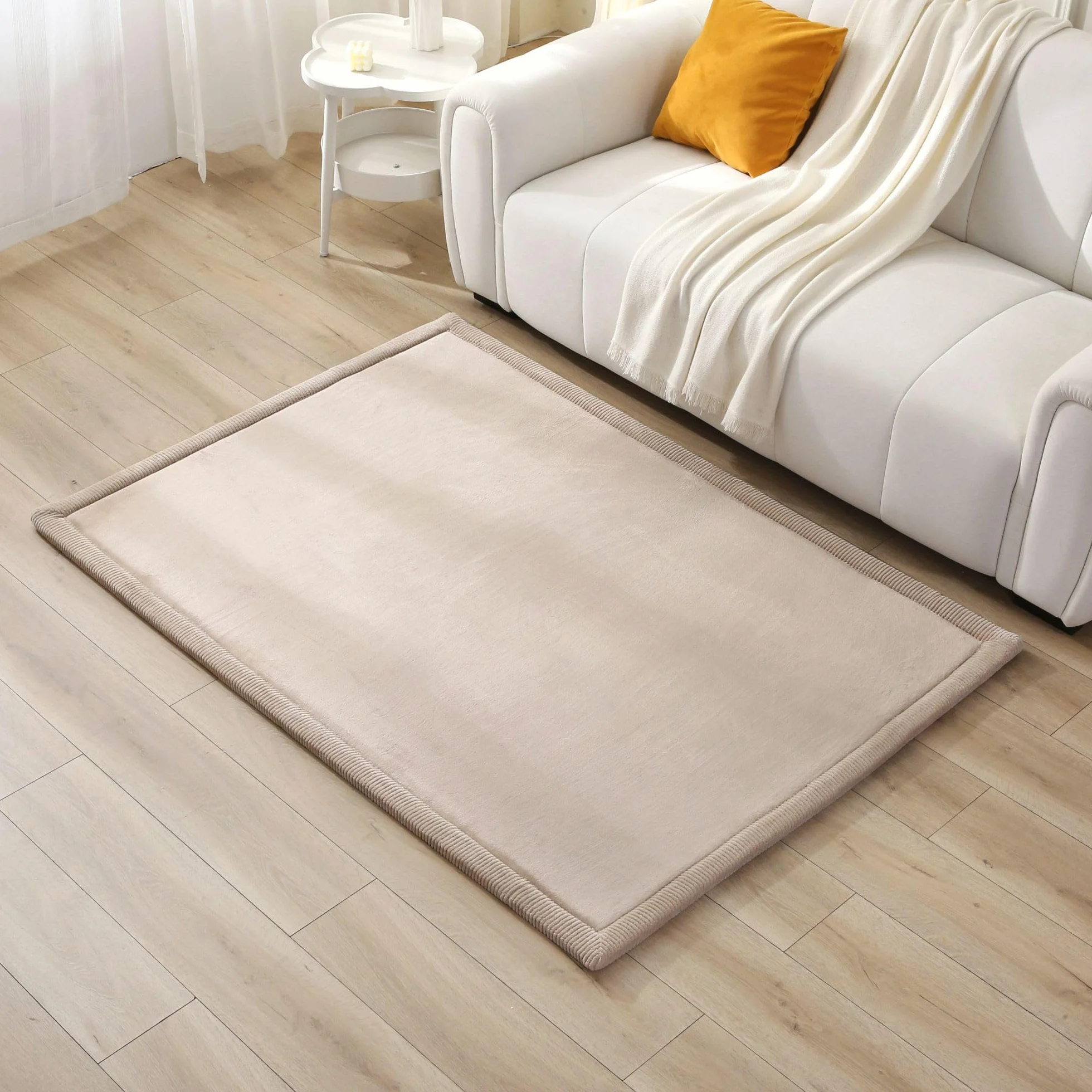Hakuna Matte Tapis d'éveil Bébé 170x120x2,5cm Beige – Tapis de Jeux avec Mousse Mémoire Antidérapant