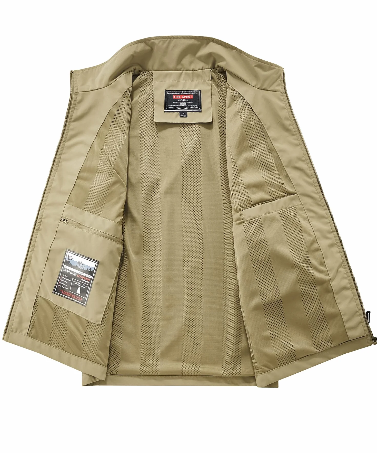 Gilet de Pêche Homme Multi-Poches Séchage Rapide Sans Manche Léger Respirant Chasse Camping Photographie