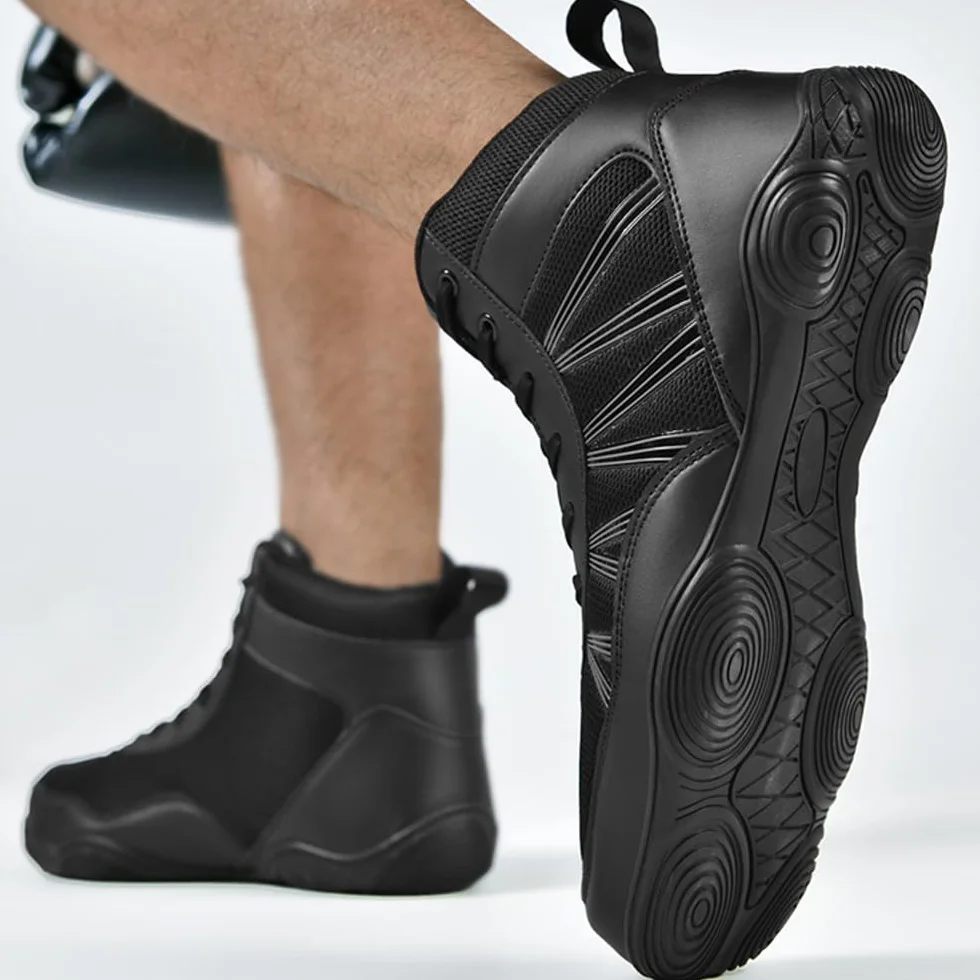 Chaussures de Boxe Professionnelles Respirantes Résistantes à l'Usure pour Hommes