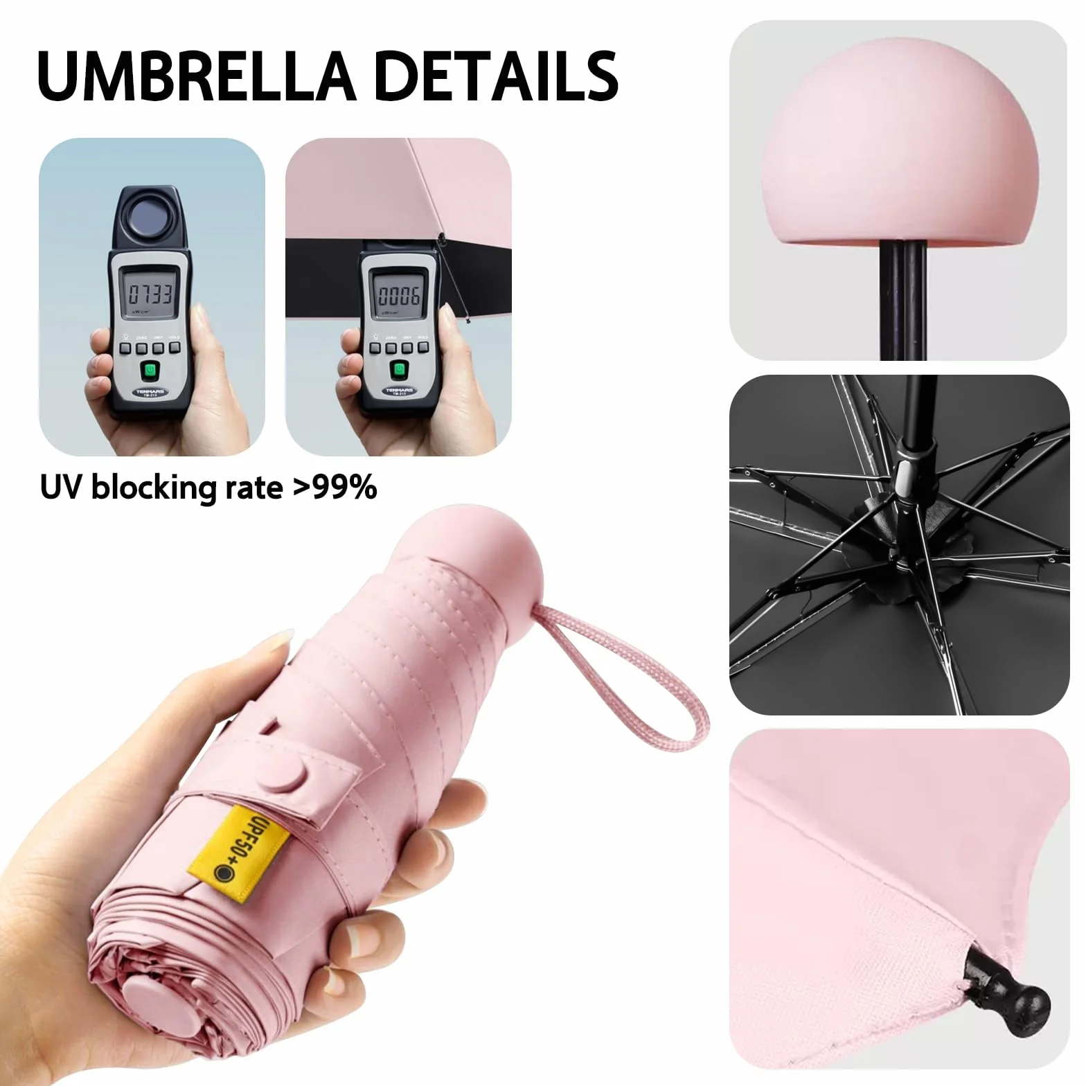 Mini Parapluie de Poche, Pliant, Ultra-léger, Compact, Portable, Capsule