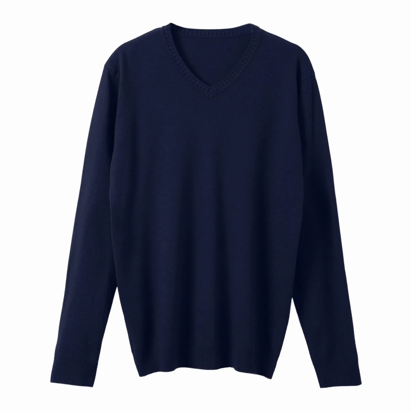 Generisch Pull à col en V pour homme - Coupe ajustée - Tricot à manches longues - Respirant - Léger - Pull d'hiver