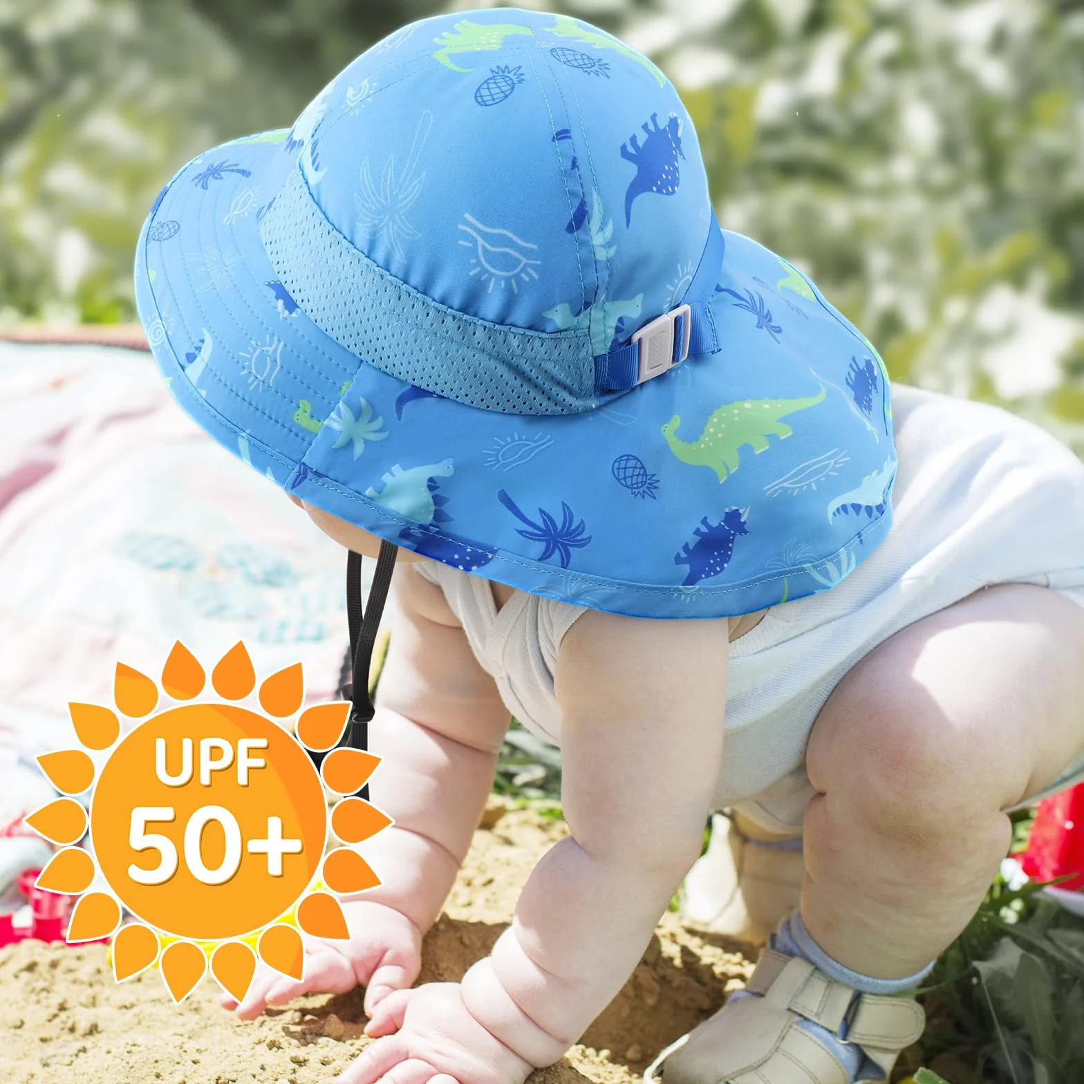 Dreshow Bébé Chapeau de Soleil Casquette Protège Nuque Enfant Fille Garçon Protection